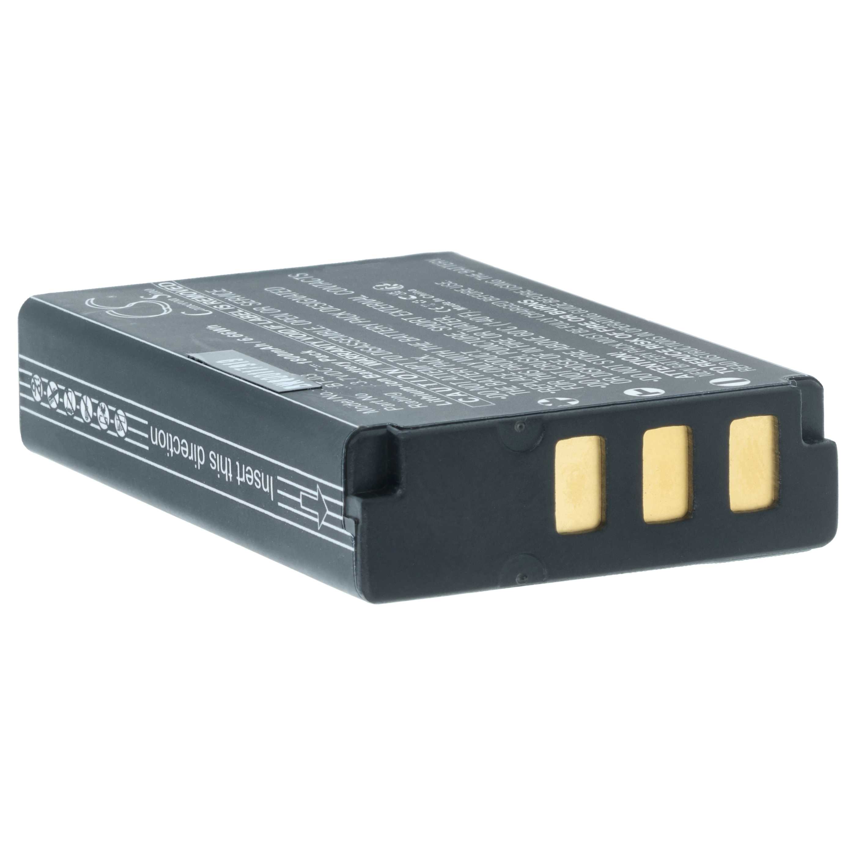 Battery replaces Zoom BT-03 - 1800mAh, 3.7V, Li-Ion