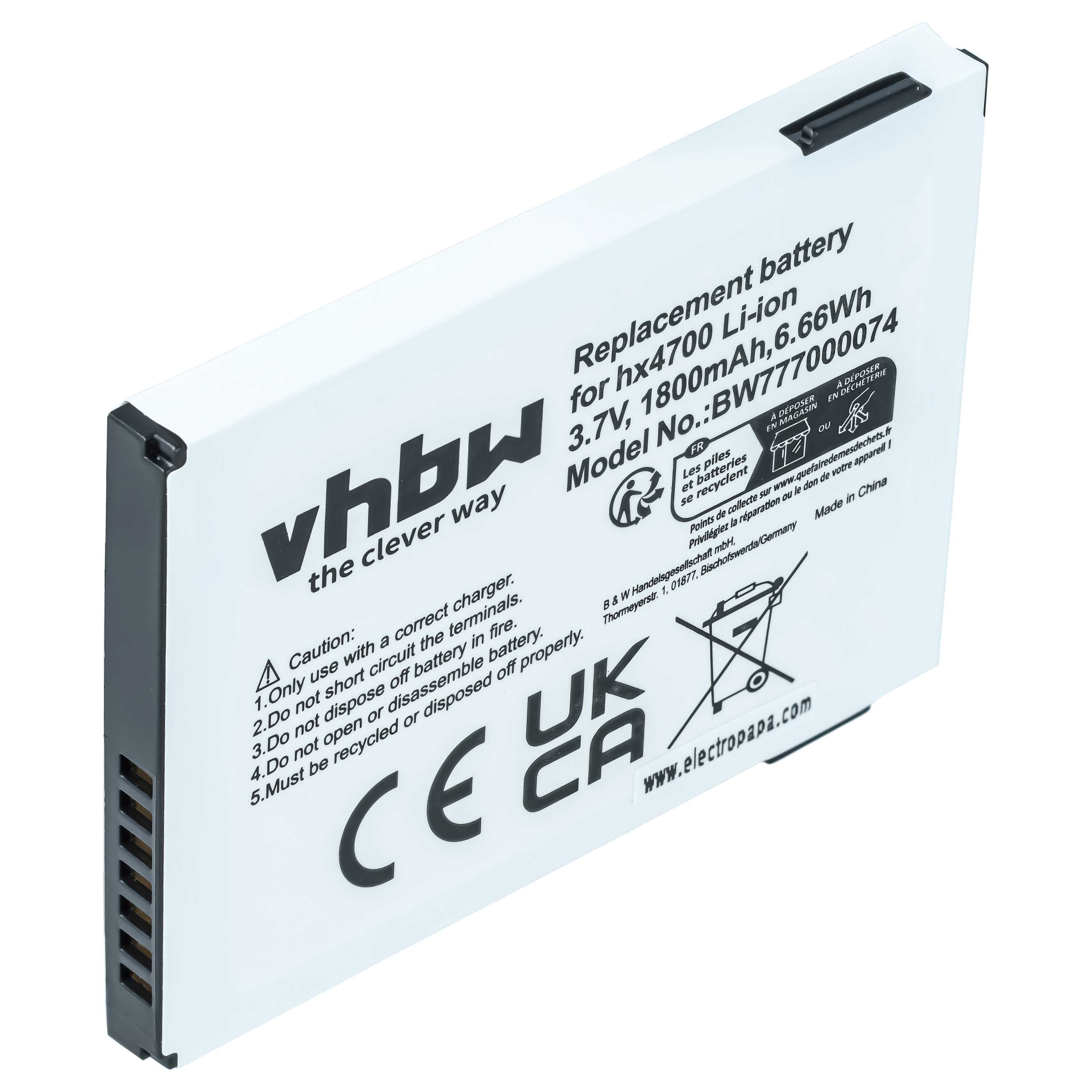 Akumulator do telefonu smartfona zamiennik HP 359113-001, 359498-001, 290483-B21 - 1800 mAh 3,7 V Li-Ion