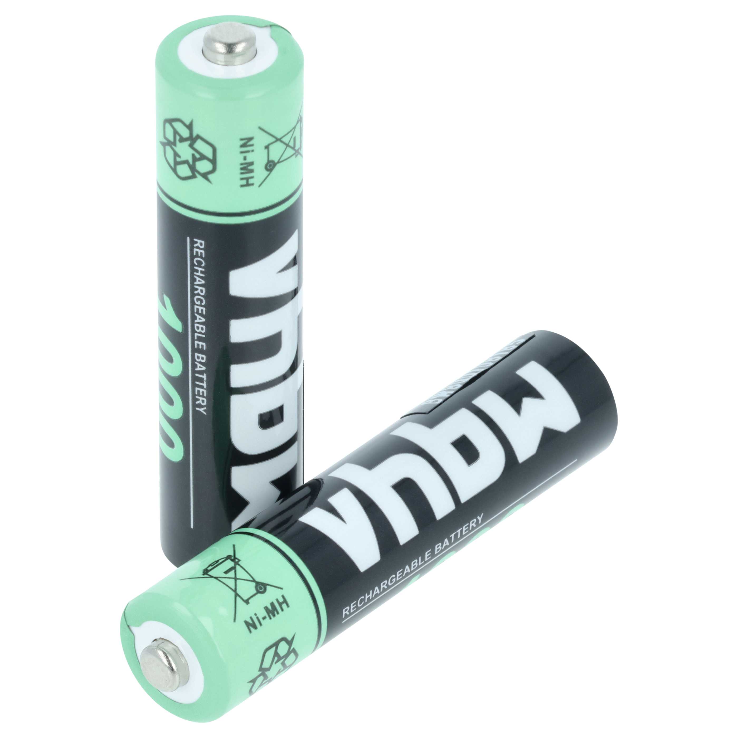 2x Batteria per diversi dispositivi Philips, Swisscom, Grundig, Sennheiser, Gigaset, NUK, Panasonic, Funkwerk,