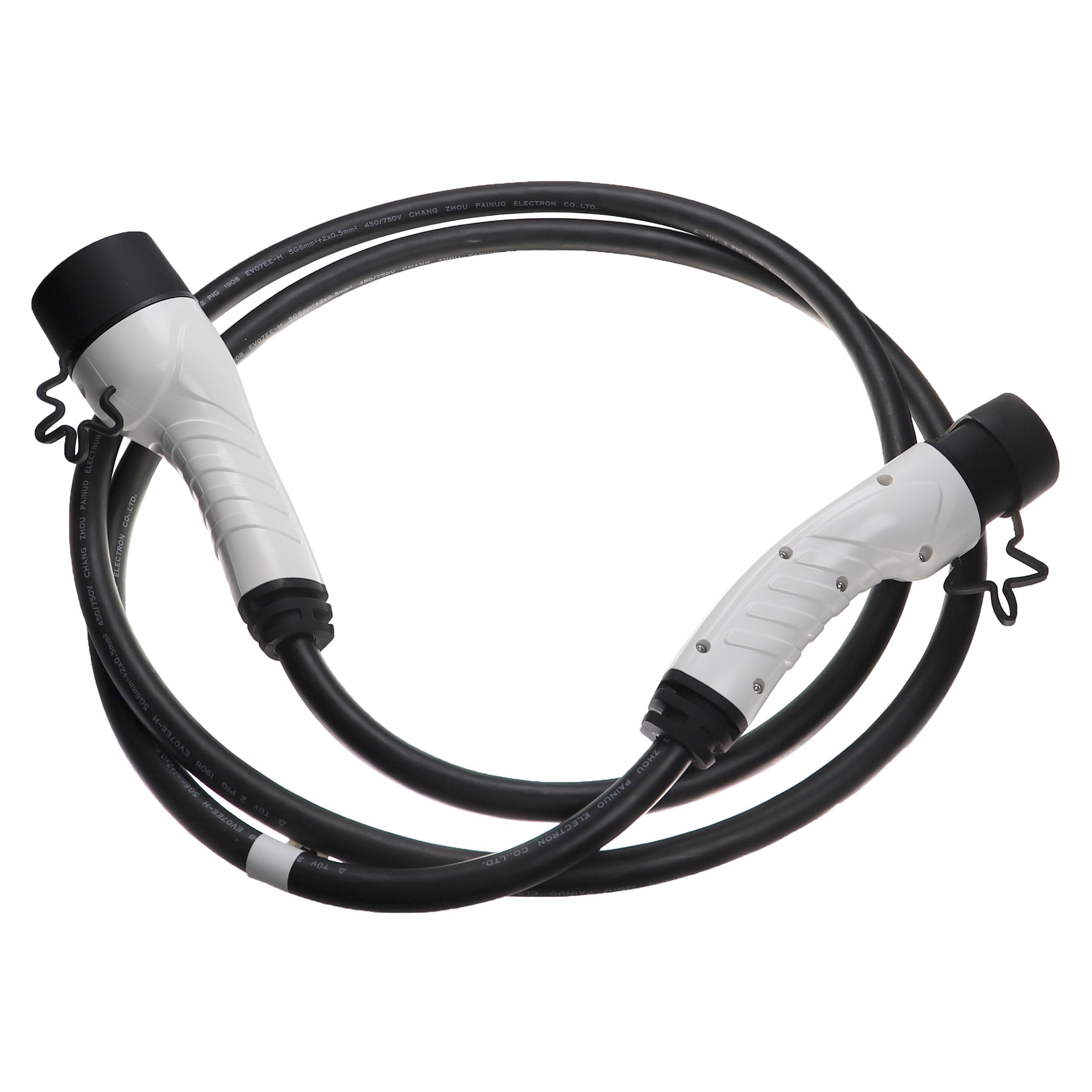 Charging Cable for Electric Car, Plug-In Hybrid - Type 2 to Type 2 Cable, 3-phase, 32 A, 22 kW, 3 m