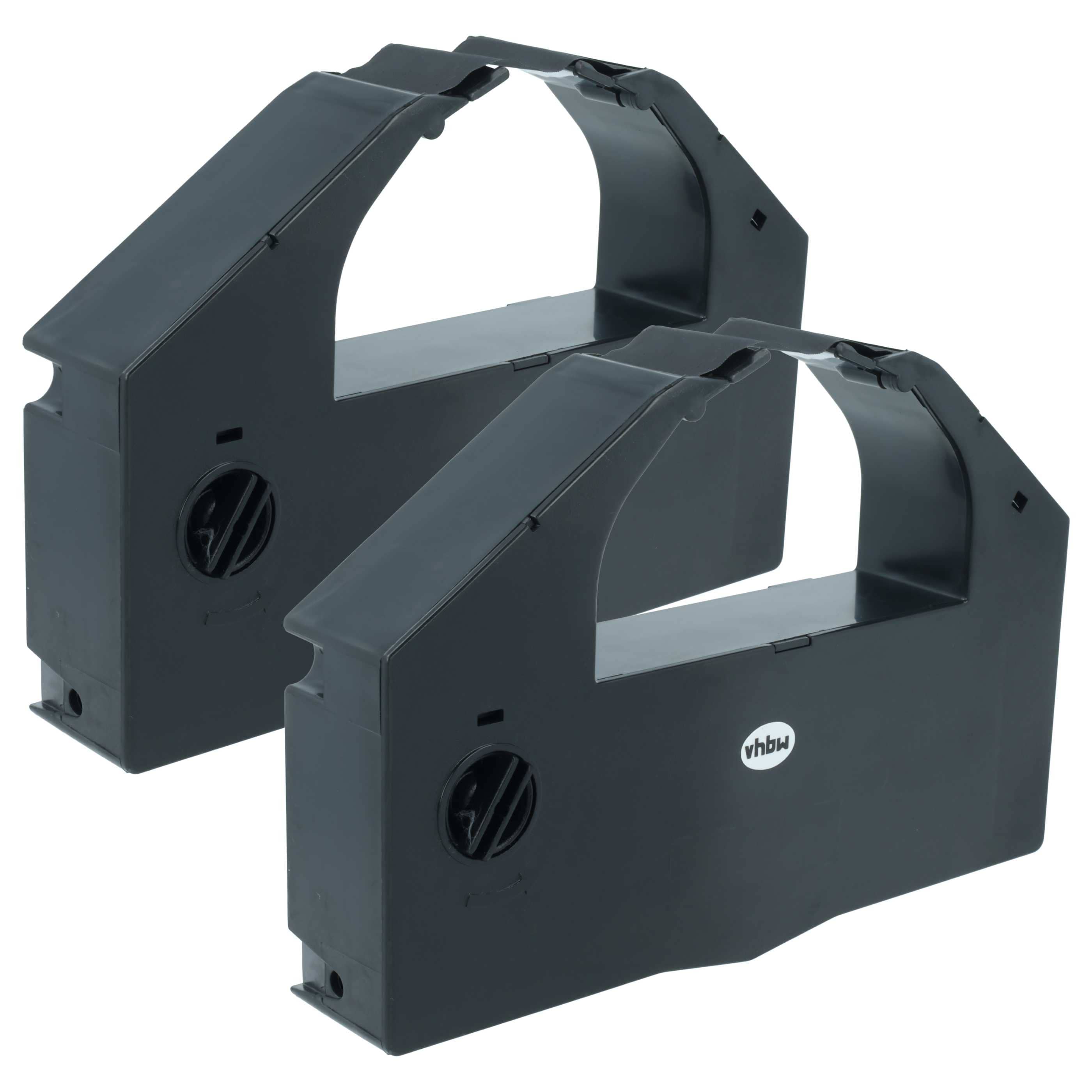 2x Ink Ribbon replaces Epson C13S015066, S015067 for Dot Matrix, Receipt Printer - Black