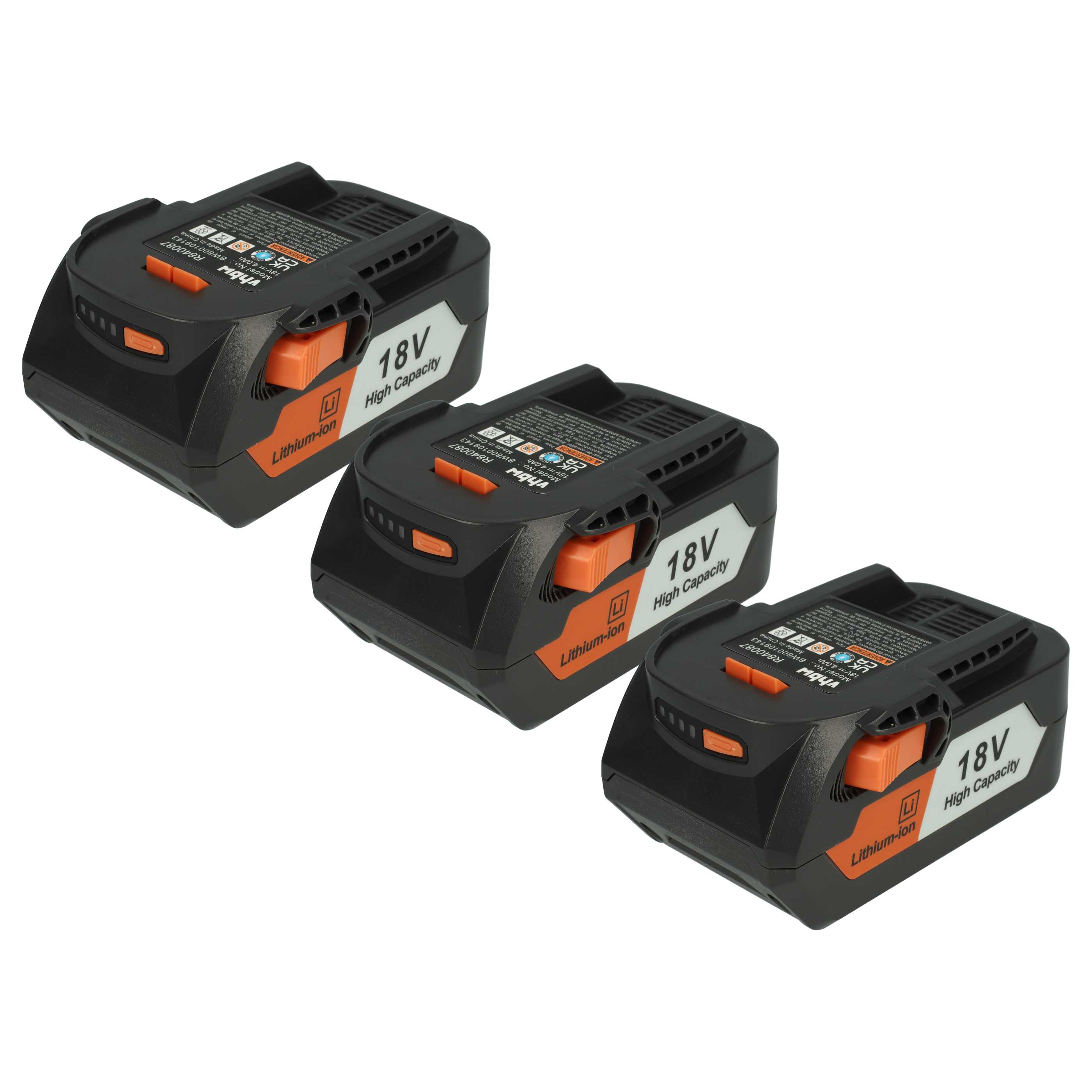 Batterie (3 pcs.) remplace AEG B1814, B1817G, B1814G, B1817, L1815 outil électrique Ridgid - 4Ah 18V Li-ion