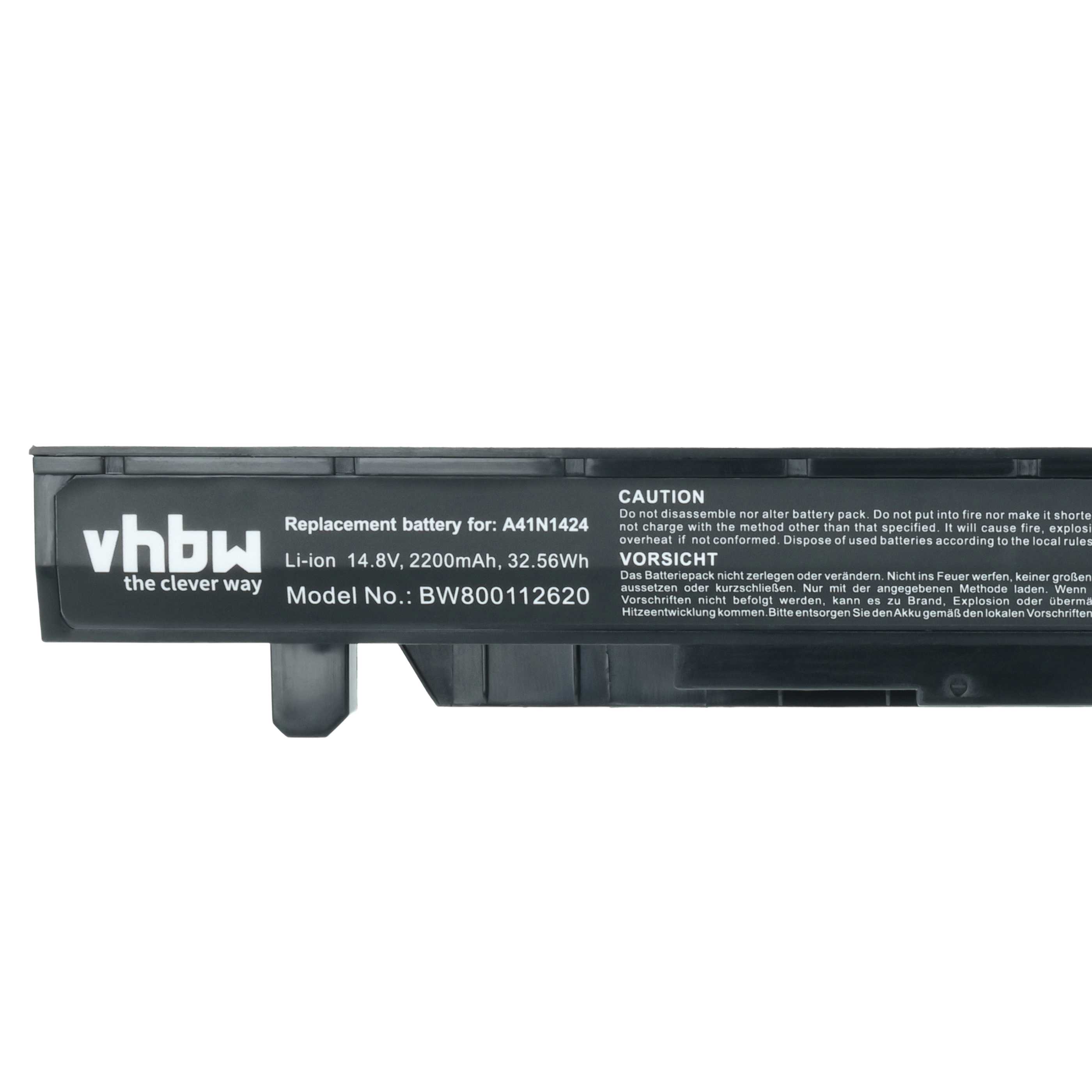 Akumulator do laptopa zamiennik Asus A41N1424 - 2200 mAh 14,8 V Li-Ion, czarny