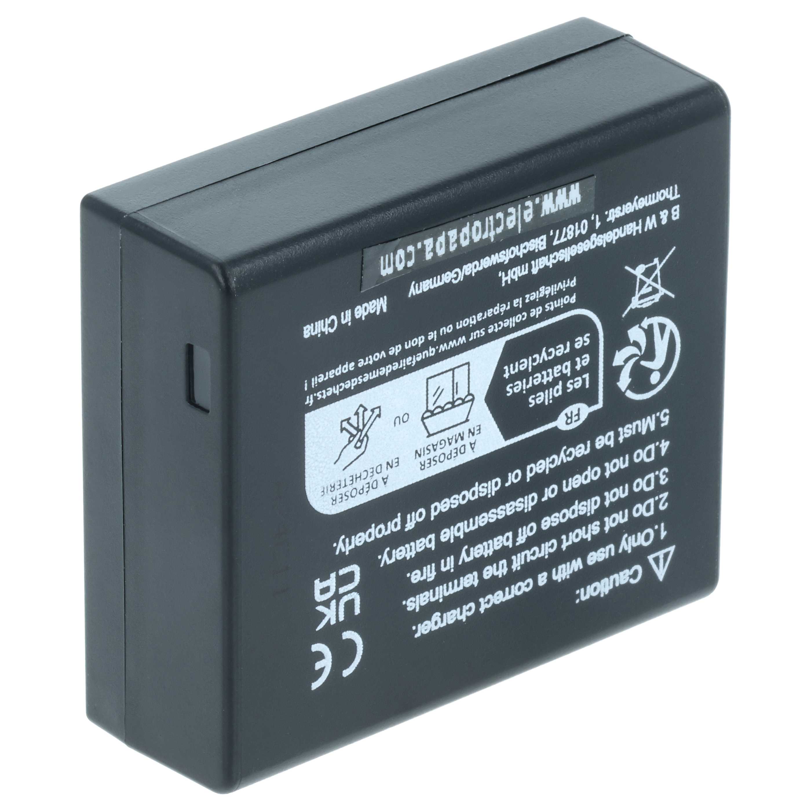Batteria sostituisce Leica BP-DC15E, BP-DC15 per fotocamera - 750mAh 7,2V Li-Ion