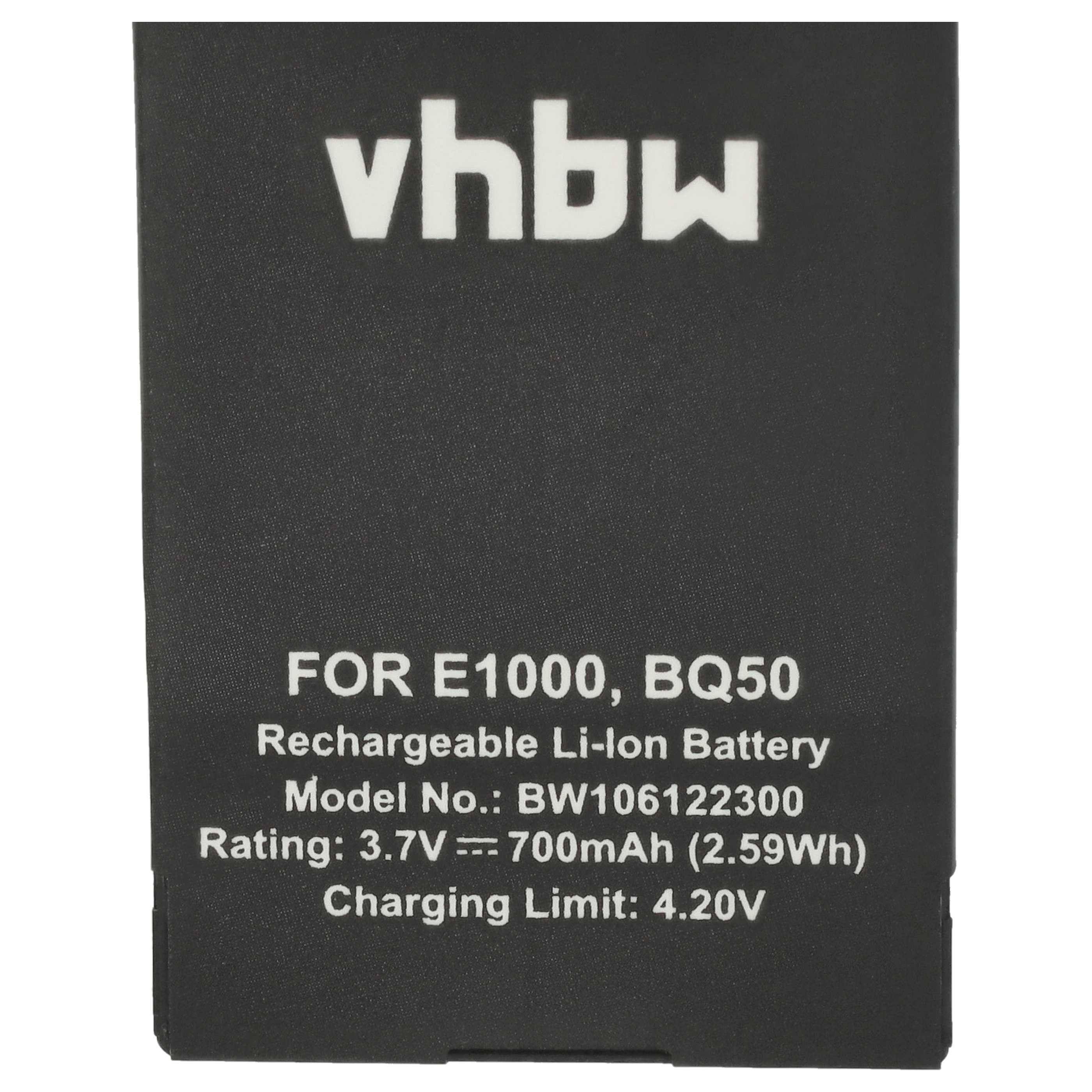 Akku als Ersatz für Motorola BA250, BQ50, CFNN1039, BT50, 77751, 77863, CFNN1037 - 700mAh 3,7V Li-Ion