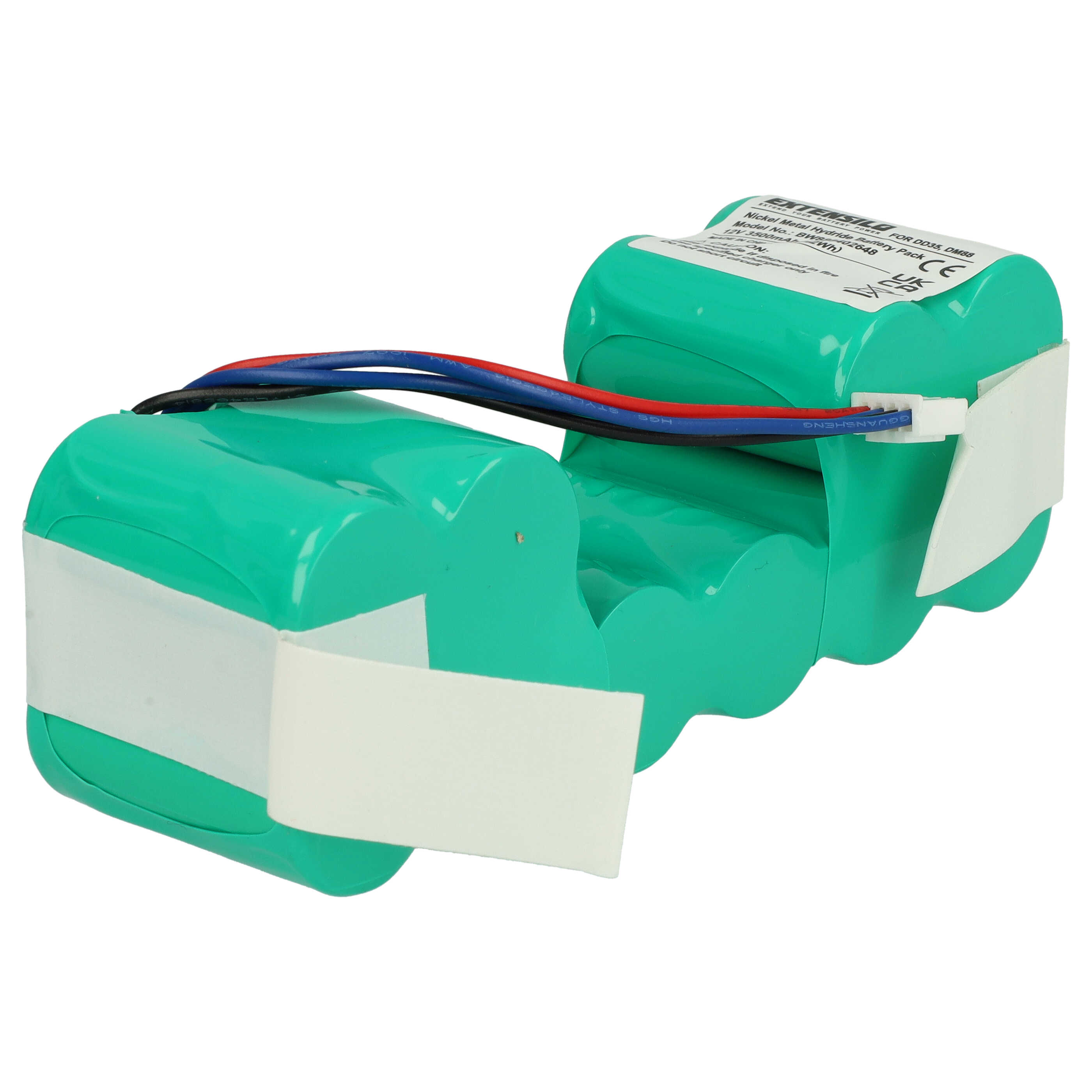 Batterie remplace Ecovacs DD4G, DM88, 10002167, 10001568, DD3G pour robot aspirateur - 3500mAh 12V NiMH