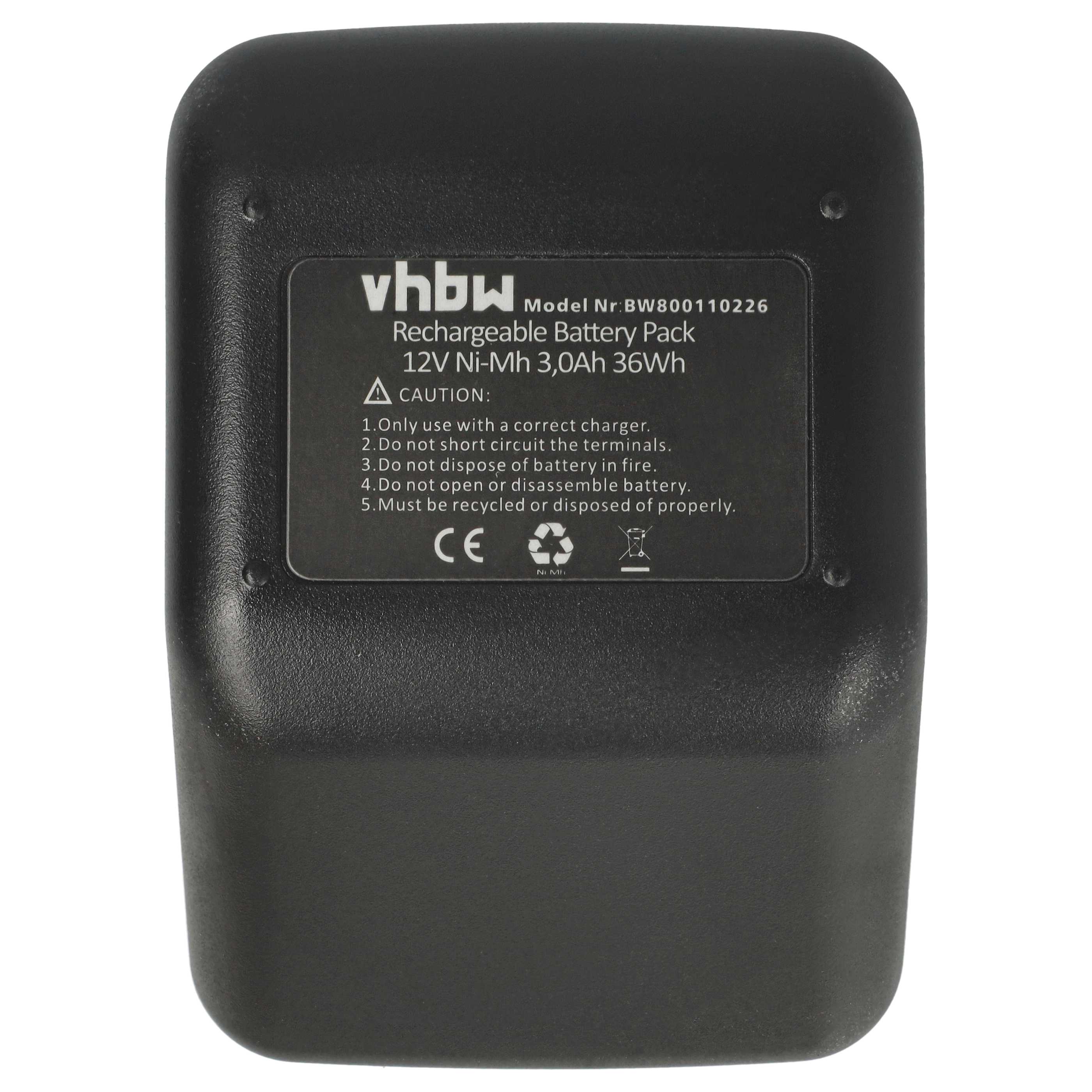 2x Battery replaces Gesipa 70291510061 Blind Rivet Gun - 3000 mAh, 12 V, NiMH