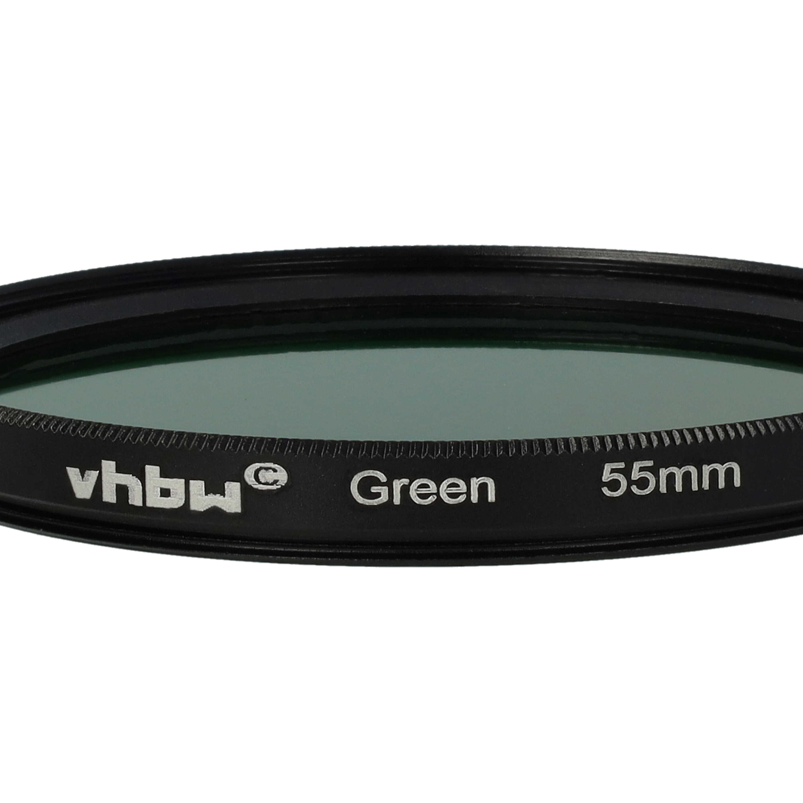 Filtre de couleur vert pour objectifs d'appareils photo de 55 mm - Filtre vert