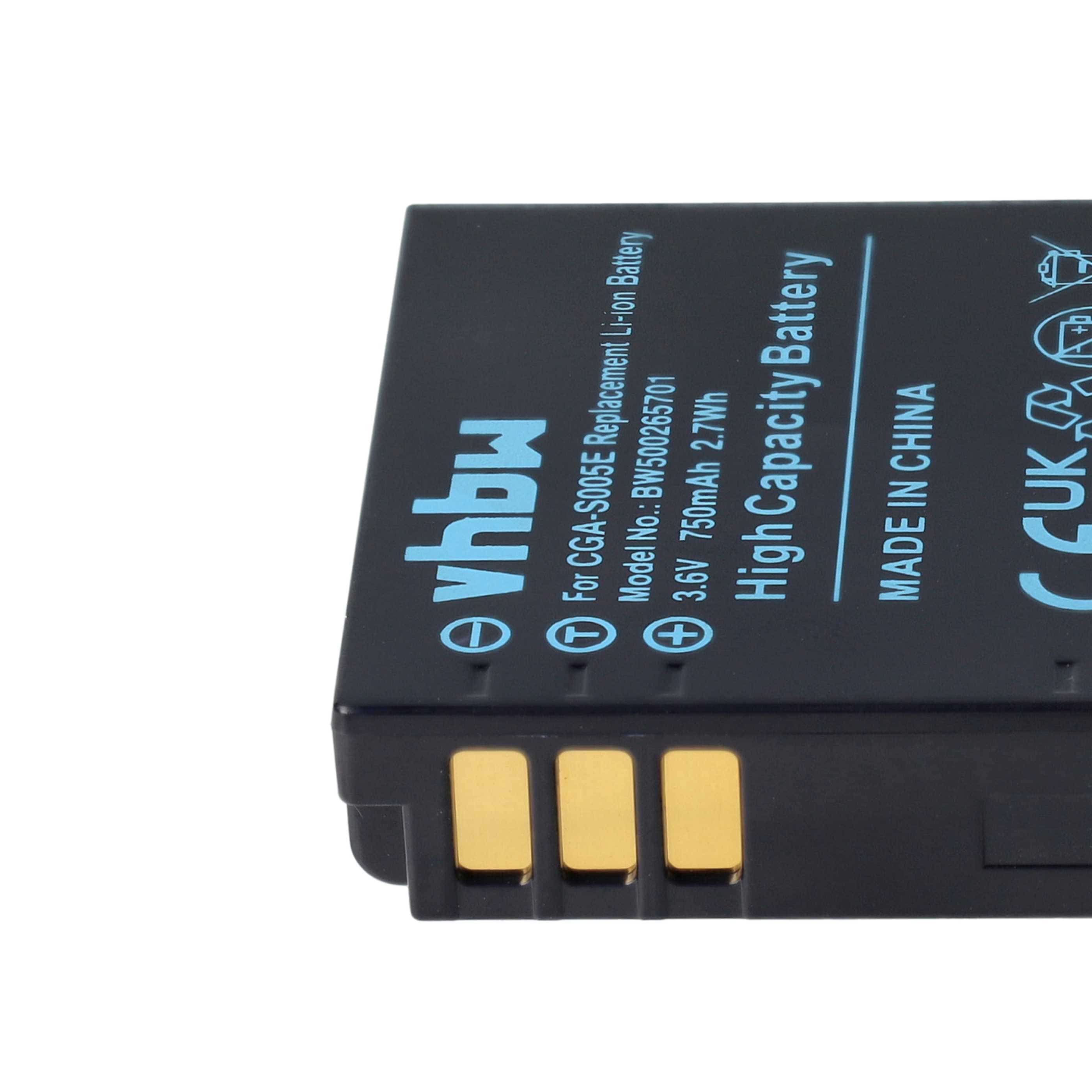 3x Battery replaces Fuji NP-70 - 750mAh, 3.6V, Li-Ion