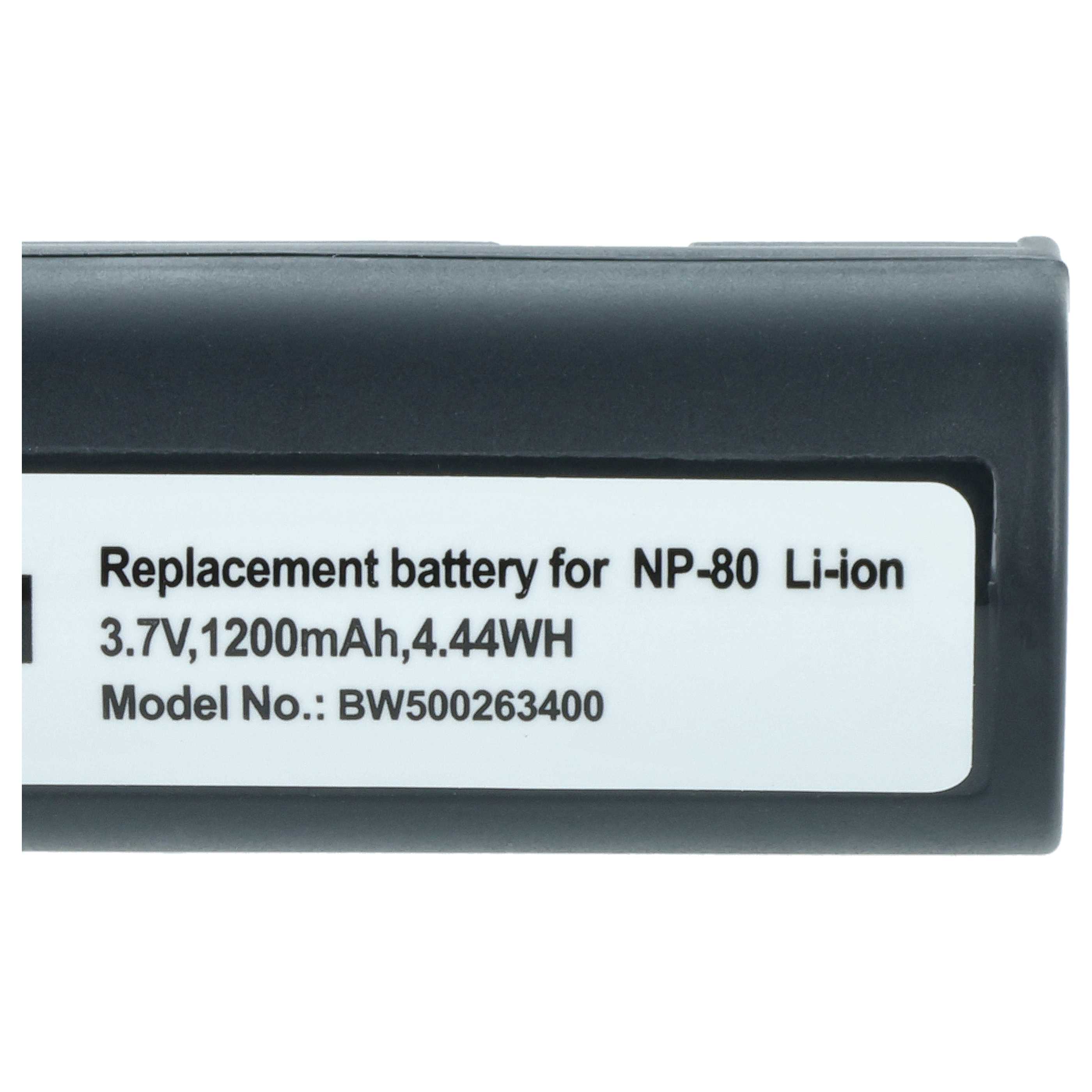Batería reemplaza Epson EU95 para cámara - 1200 mAh 3,7 V Li-Ion