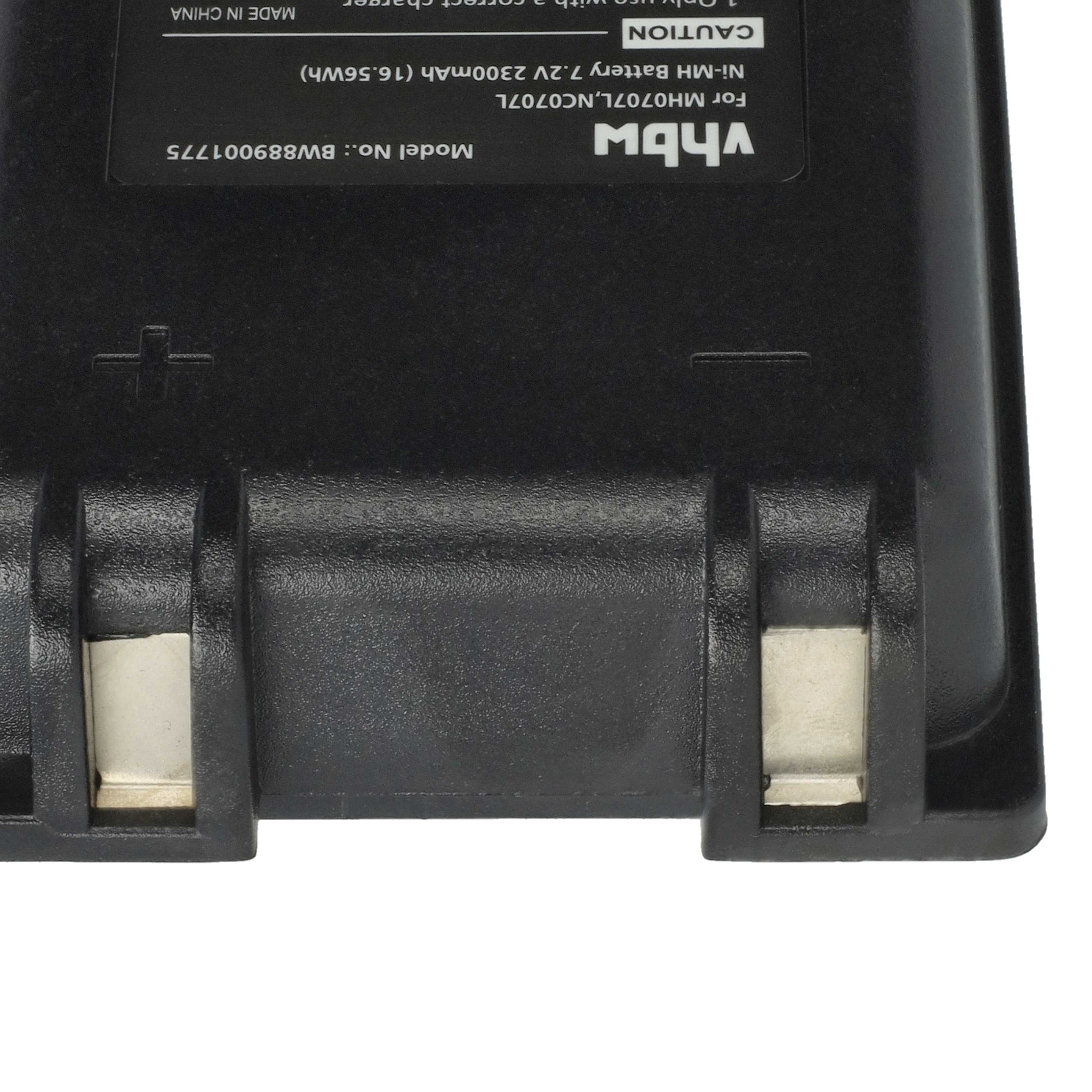 Battery (5 Piece) as Replacement for Autec MH0707L, NC0707L Remote Control - 2300 mAh 7.2 V NiMH
