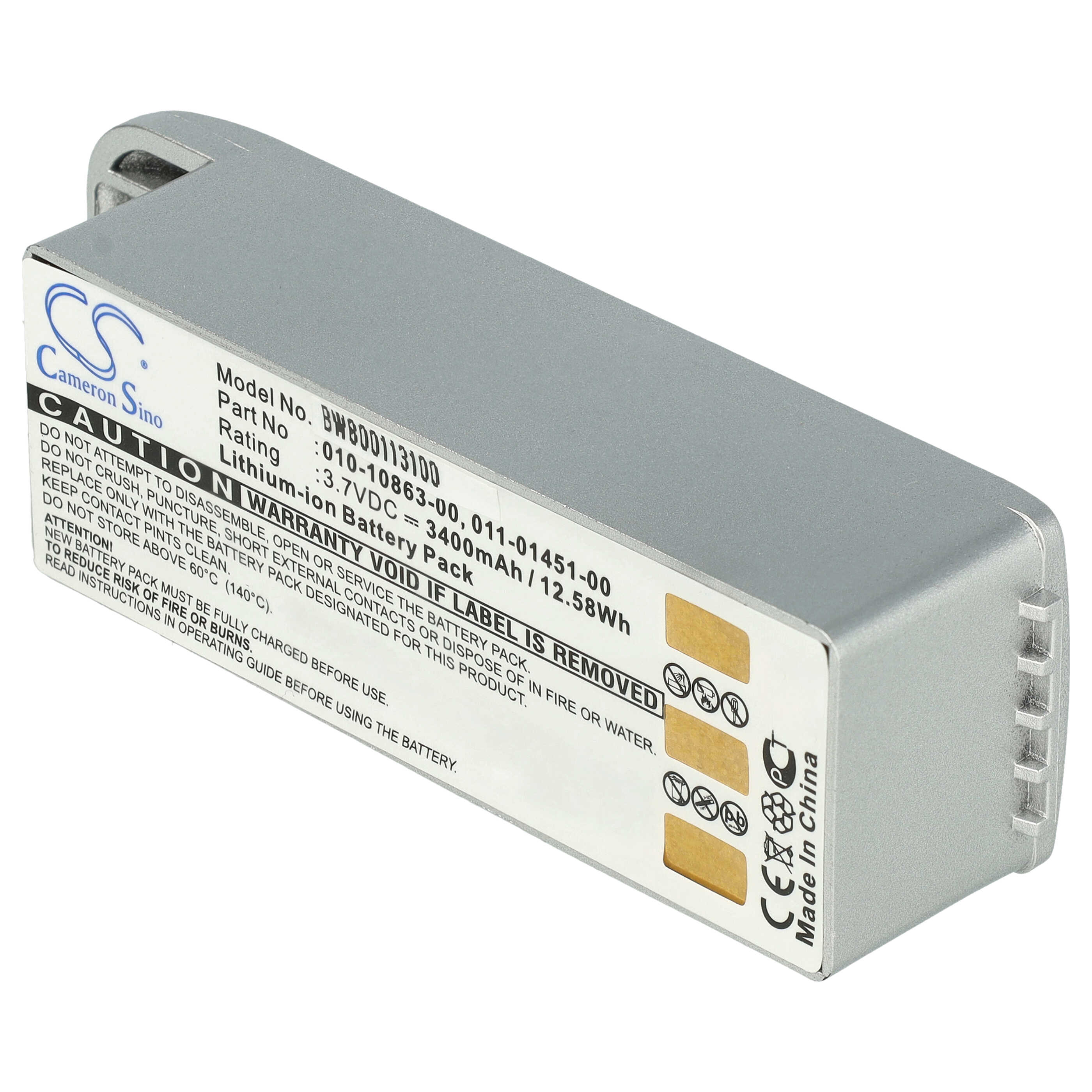 GPS Battery Replacement for Garmin 010-10863-00, 011-01451-00 - 3400mAh, 3.7V