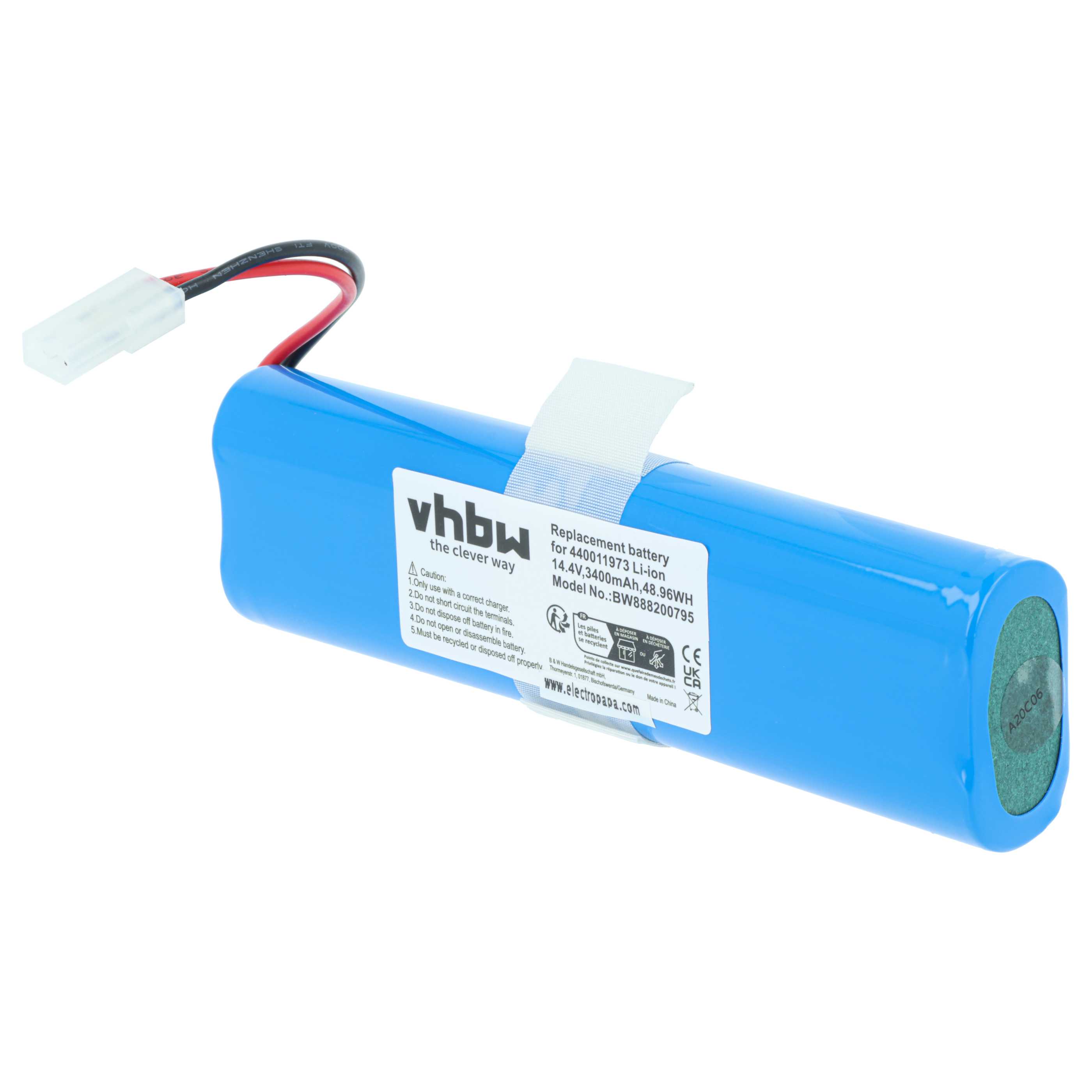 Batteria sostituisce Hoover 440011973 per robot aspiratore - 3400mAh 14,4V Li-Ion