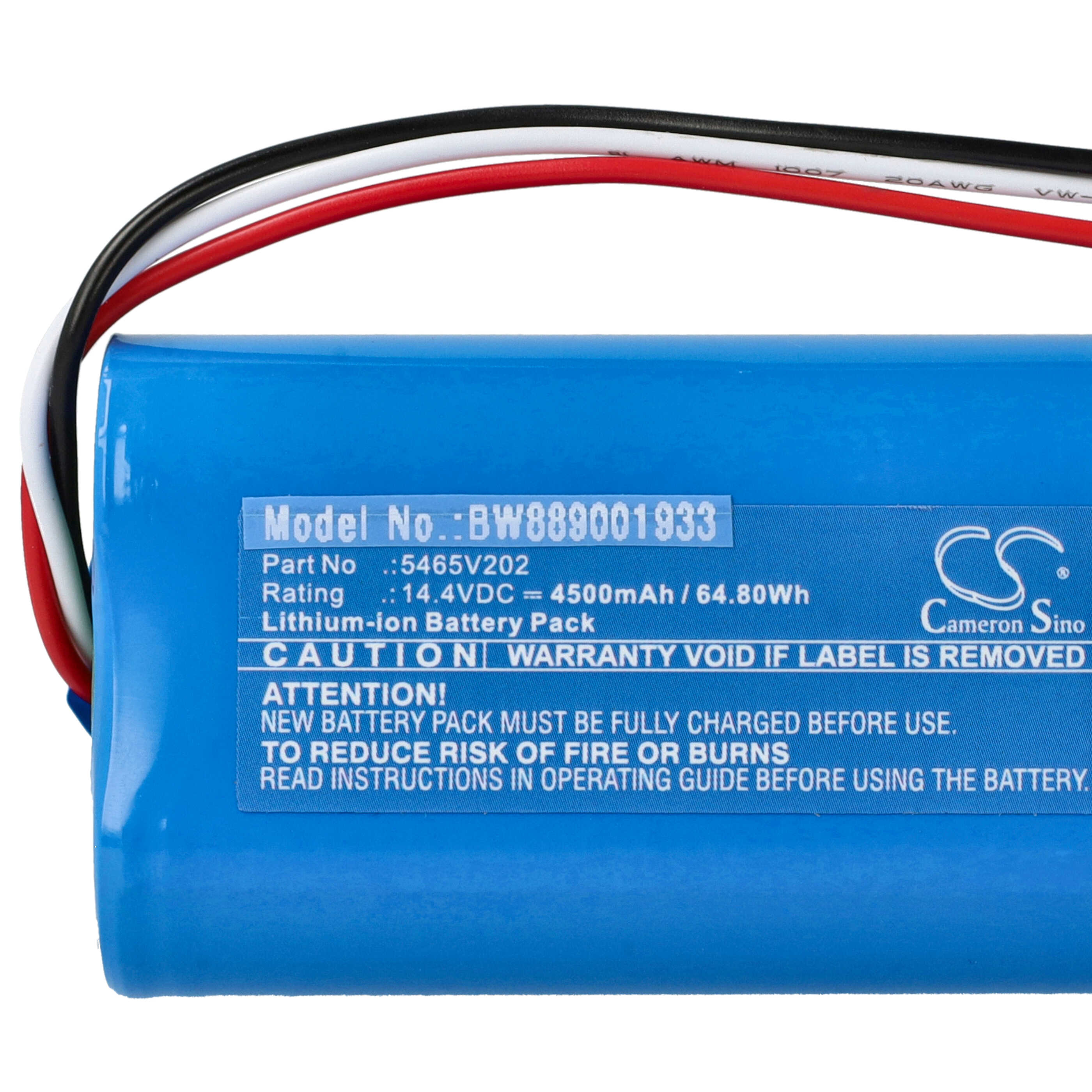 Batterie remplace Xiaomi 5465V202 pour robot aspirateur - 4500mAh 14,4V Li-ion