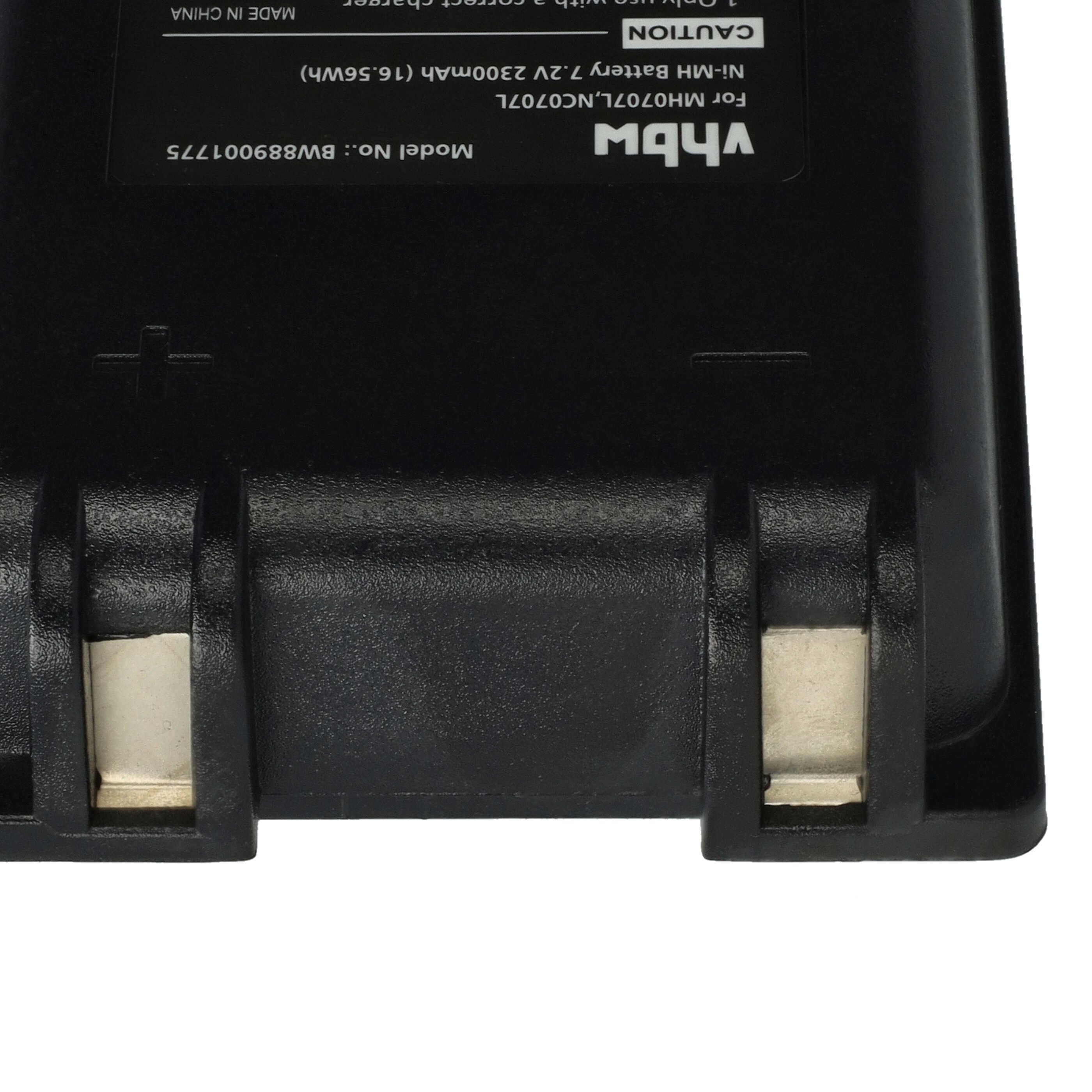 Battery as Replacement for Autec MH0707L, NC0707L Remote Control - 2300 mAh 7.2 V NiMH