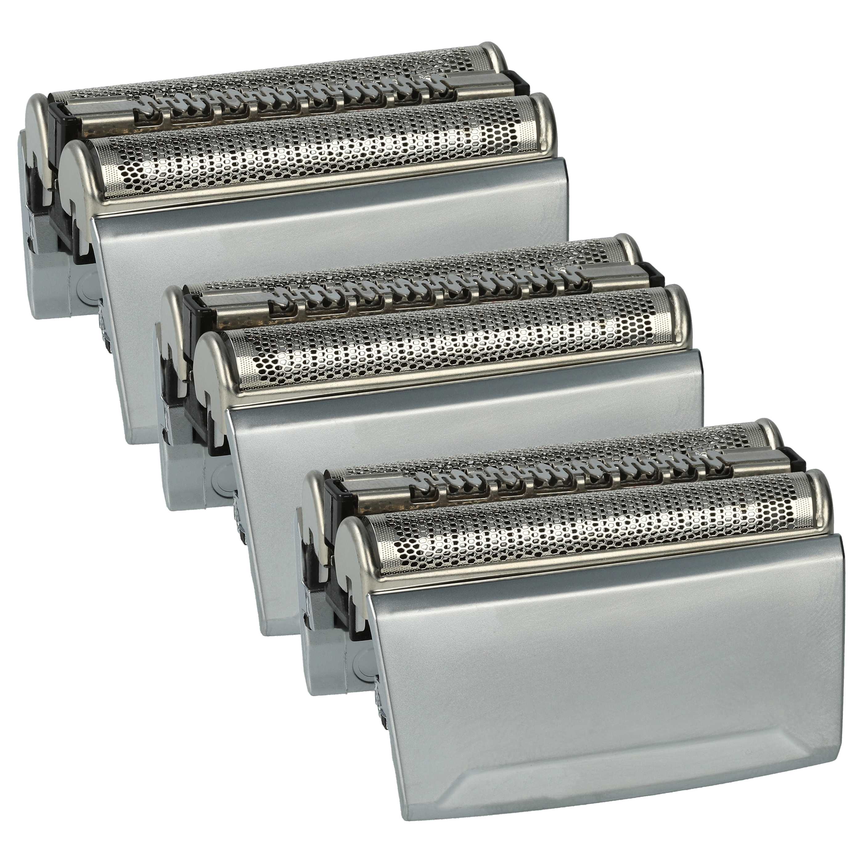 3x cabezales reemplaza Braun 52S, 52B para afeitadoras Braun - plata