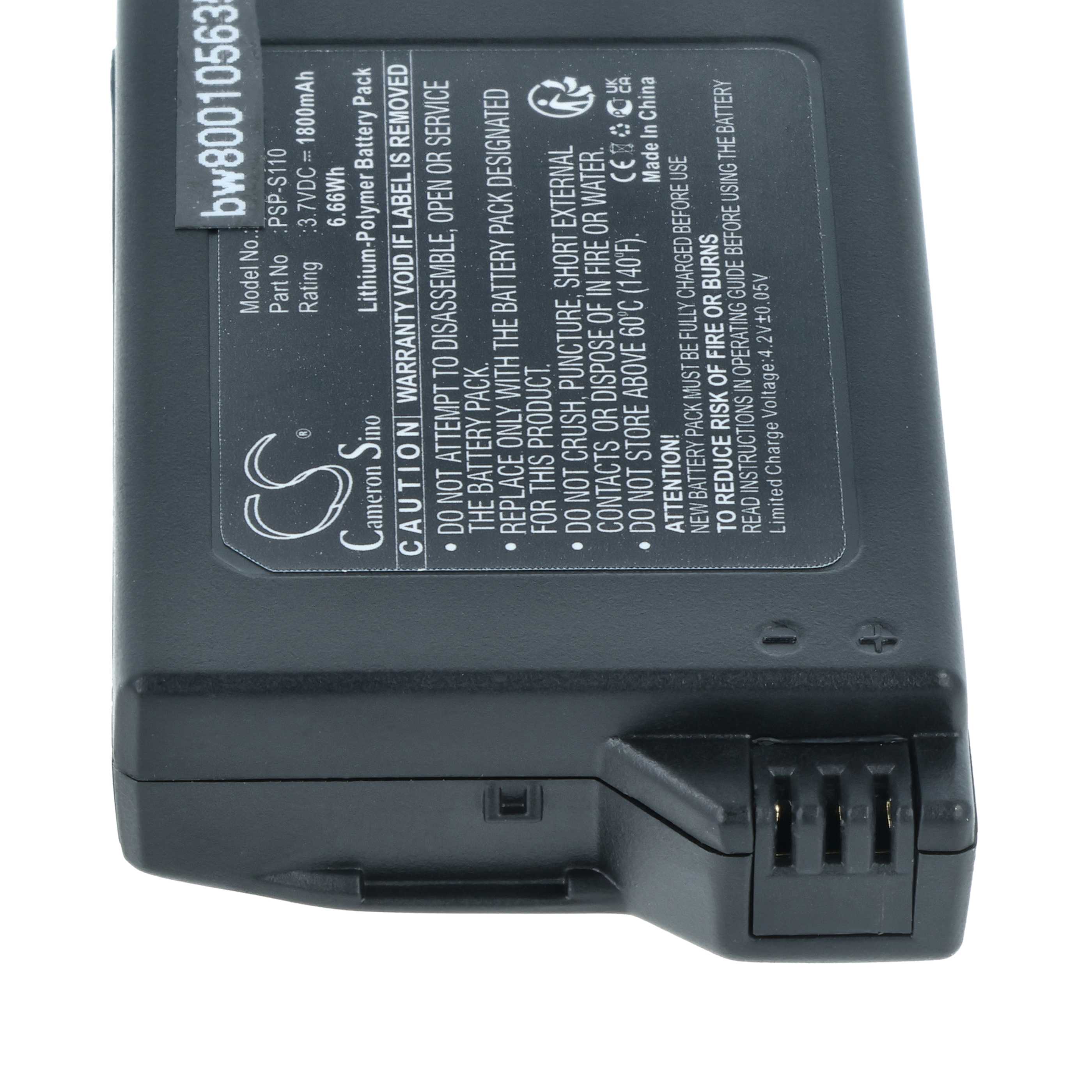 Batteria sostituisce Sony PSP-S110 per console di gioco - 1800mAh 3,7V Li-Poly