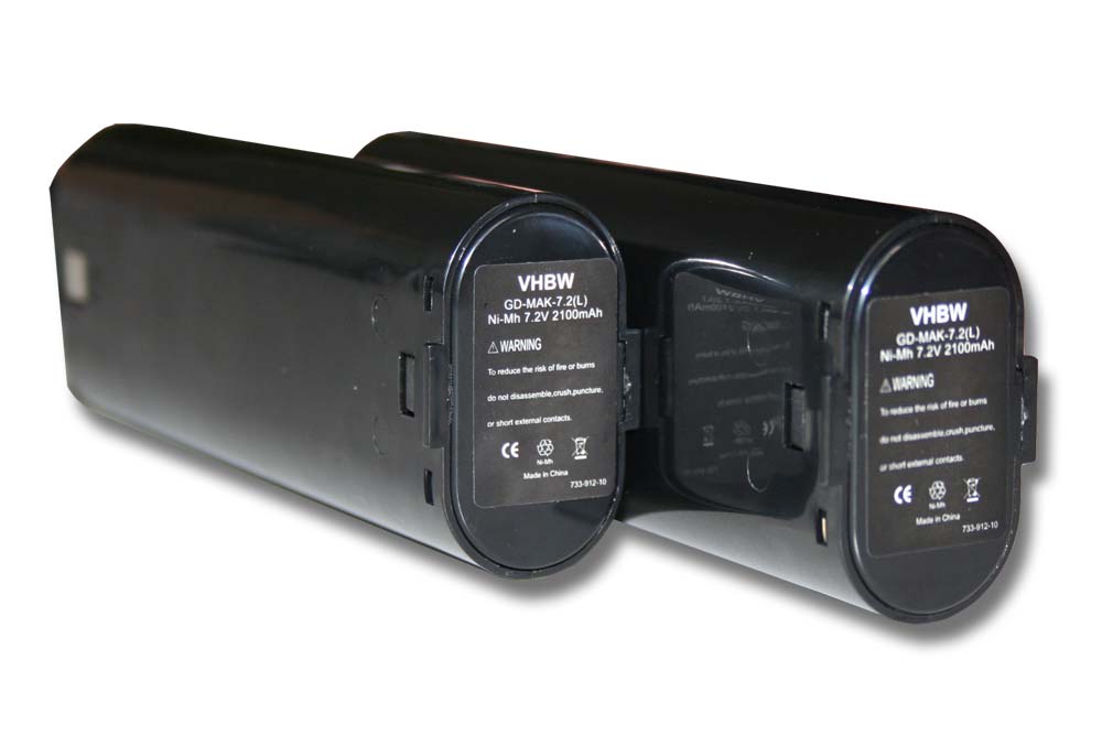 Batteria (2x pezzo) per attrezzo sostituisce Einhell 91011 - 2100 mAh, 7,2 V, NiMH