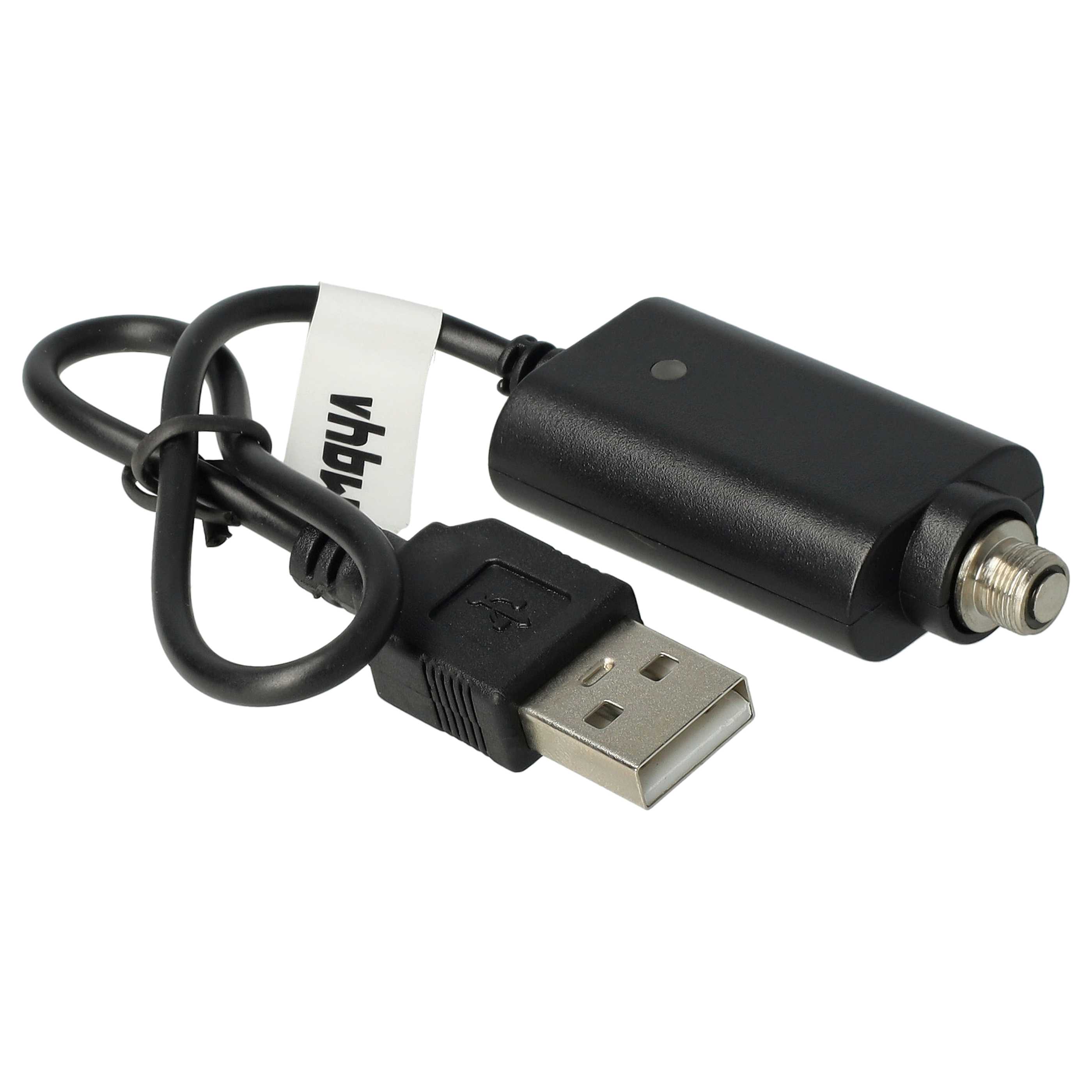 vhbw USB Charger compatible with various E-Cigarettes, E-Shisha Devices wtih Screw Thread - 25cm Cable