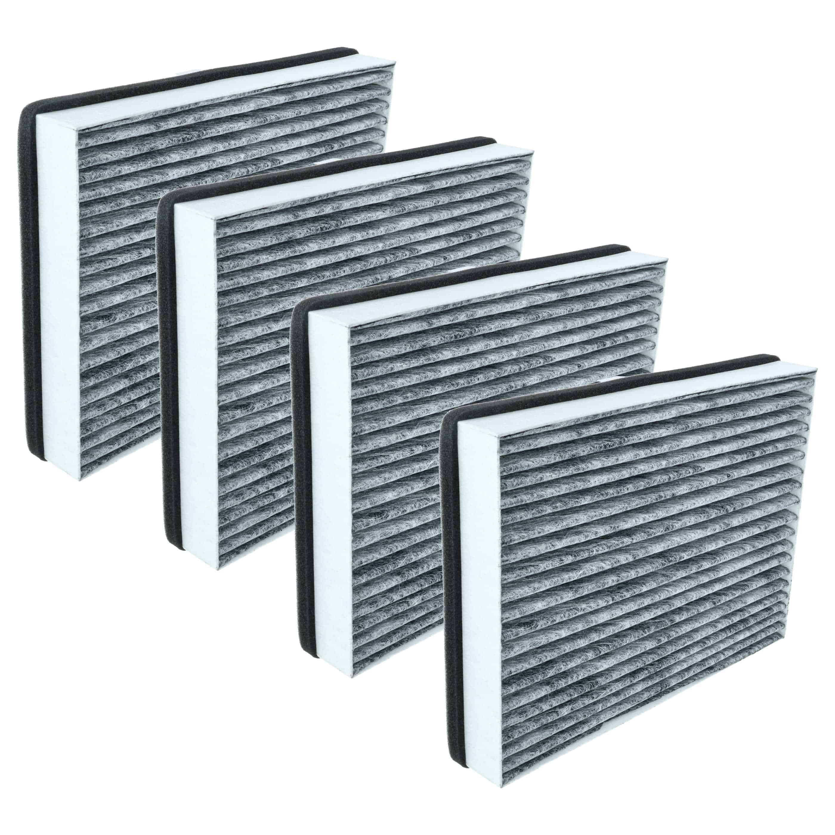 4x Filtres à charbon actif remplace Miele 20228038, DKF 36-P pour hotte Miele