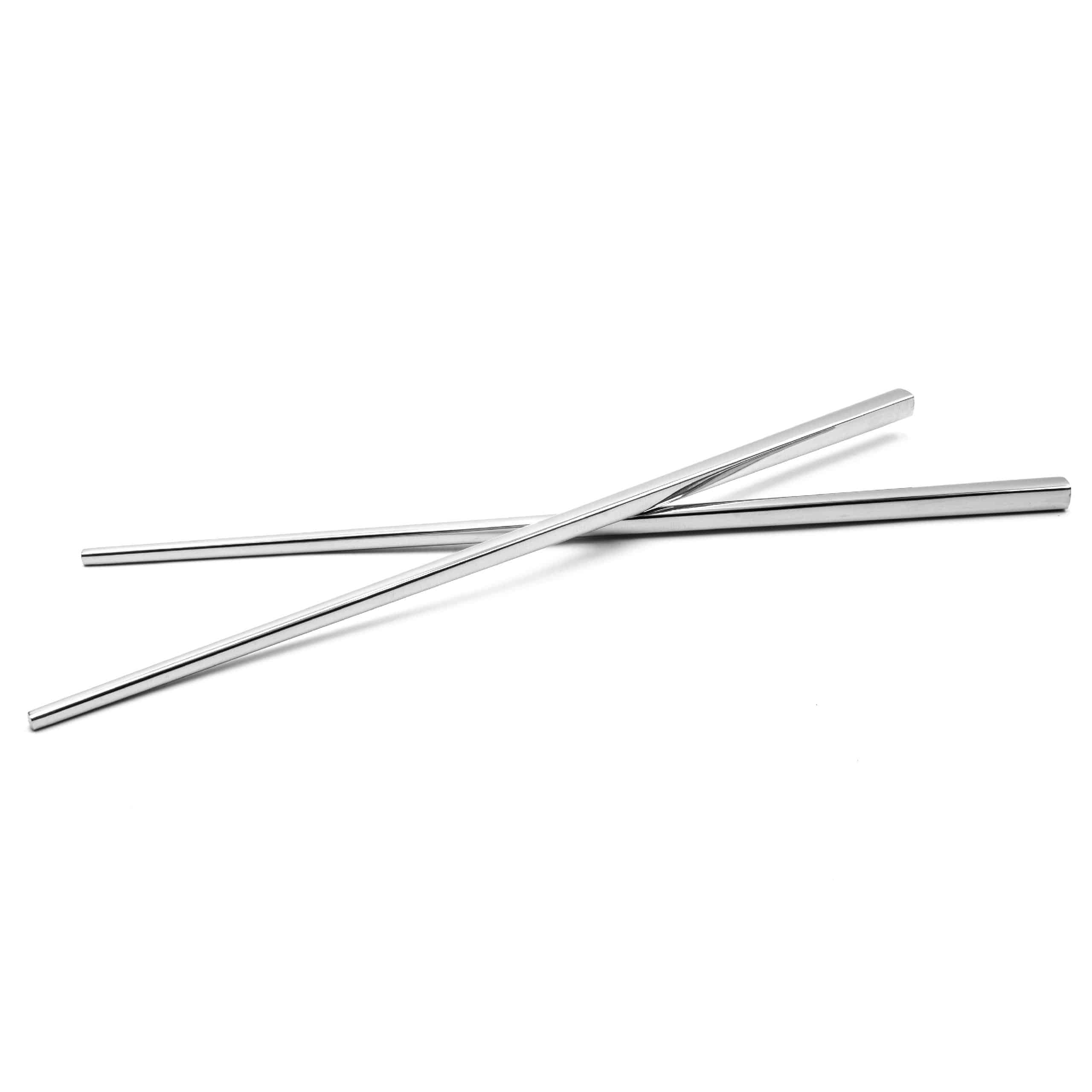 Chopstick Set (1 Pair) - Stainless Steel, silver, 23 cm long, Reusable