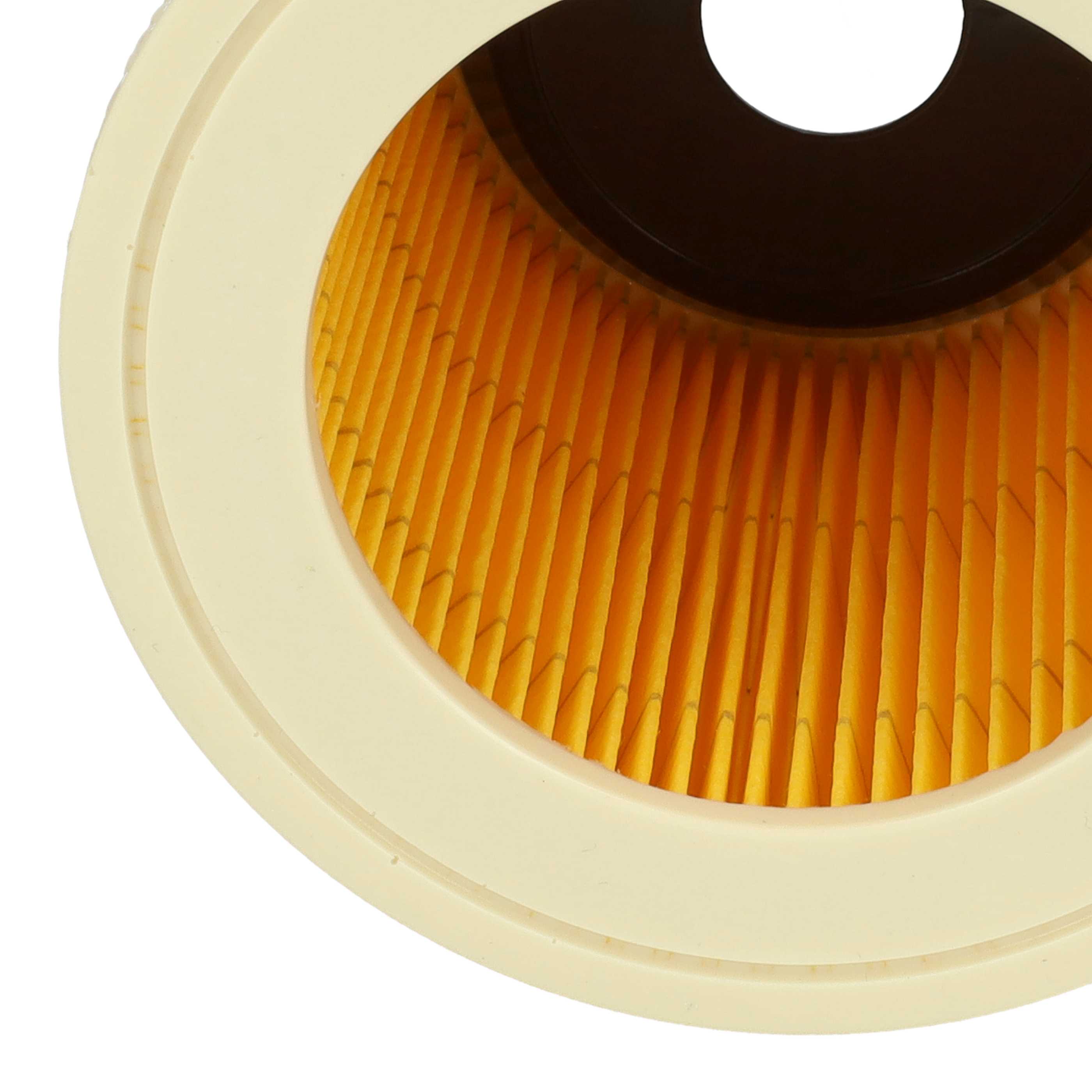 4x Filtro reemplaza Kärcher 6.414-789.0, 6.414-789 para aspiradora TackLife, amarillo / marrón