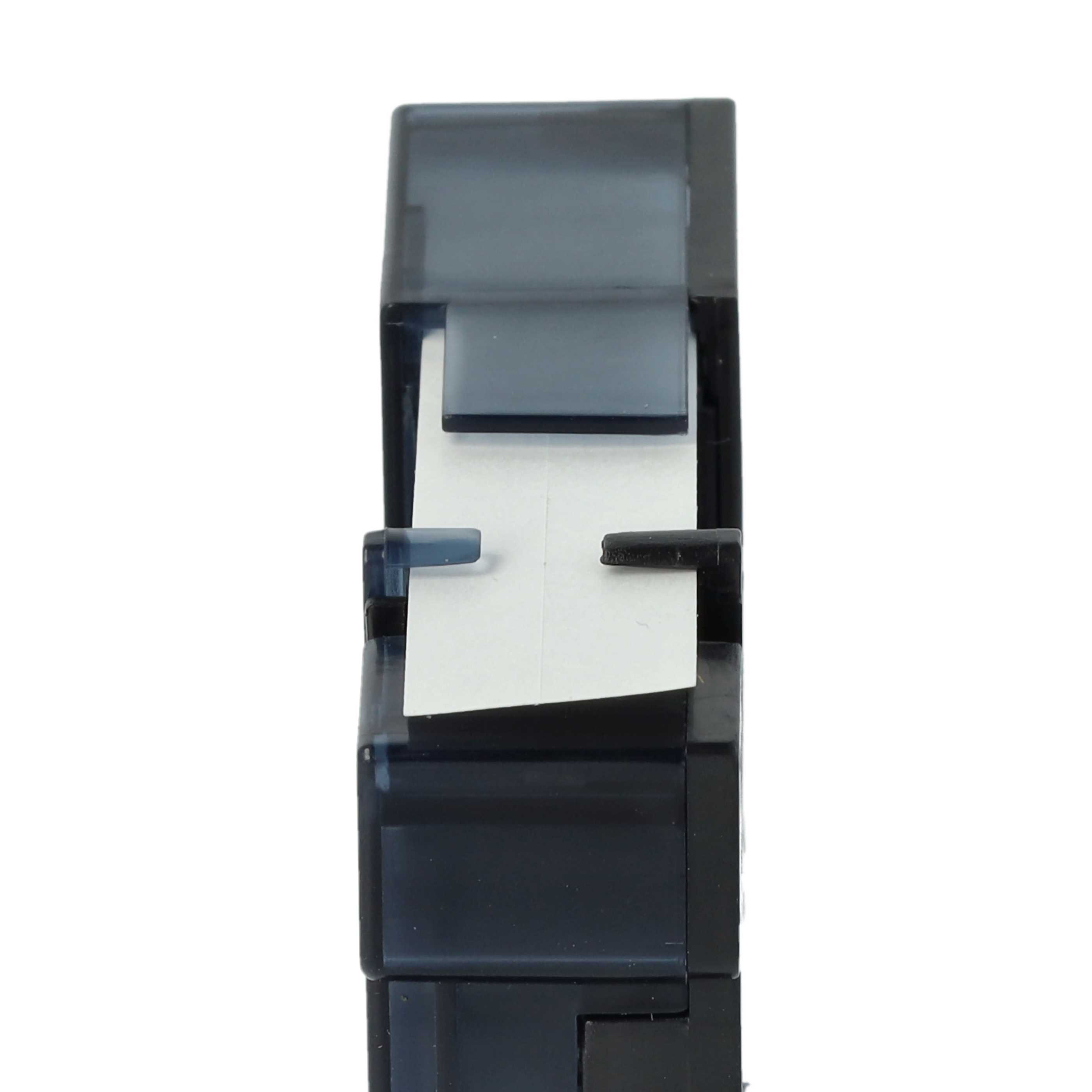 100x Label Tape replaces Dymo S0720530, 45013, D1 - 12 mm Black to White