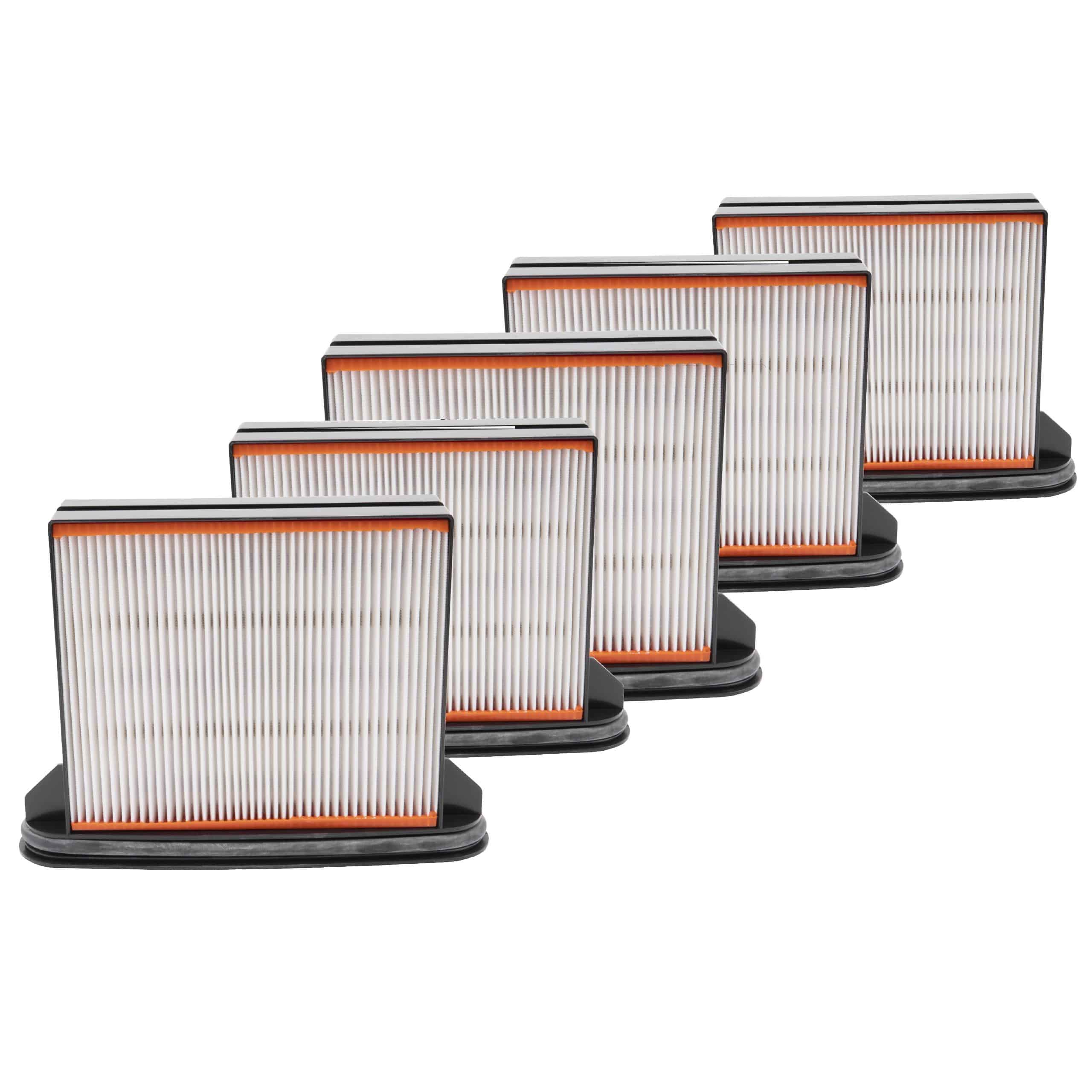 5x flat-fold/wet/HEPA-filter replaces Bosch 2607432015, 35301000 for BTI Vacuum Cleaner