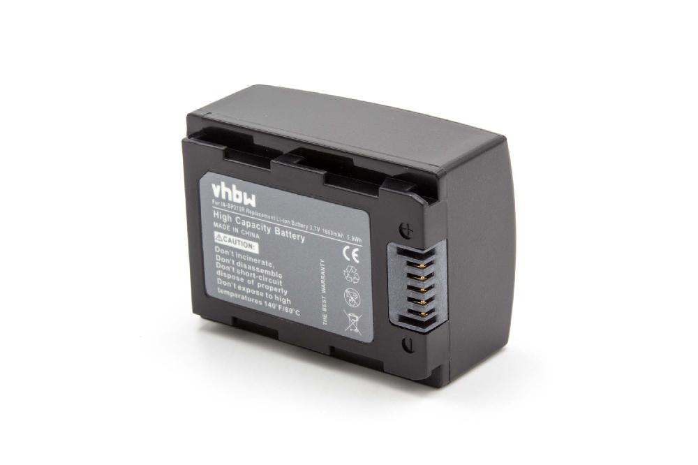 Videocamera Battery Replacement for Samsung IA-BP210R, IA-BP205R - 1600mAh 3.7V Li-Ion