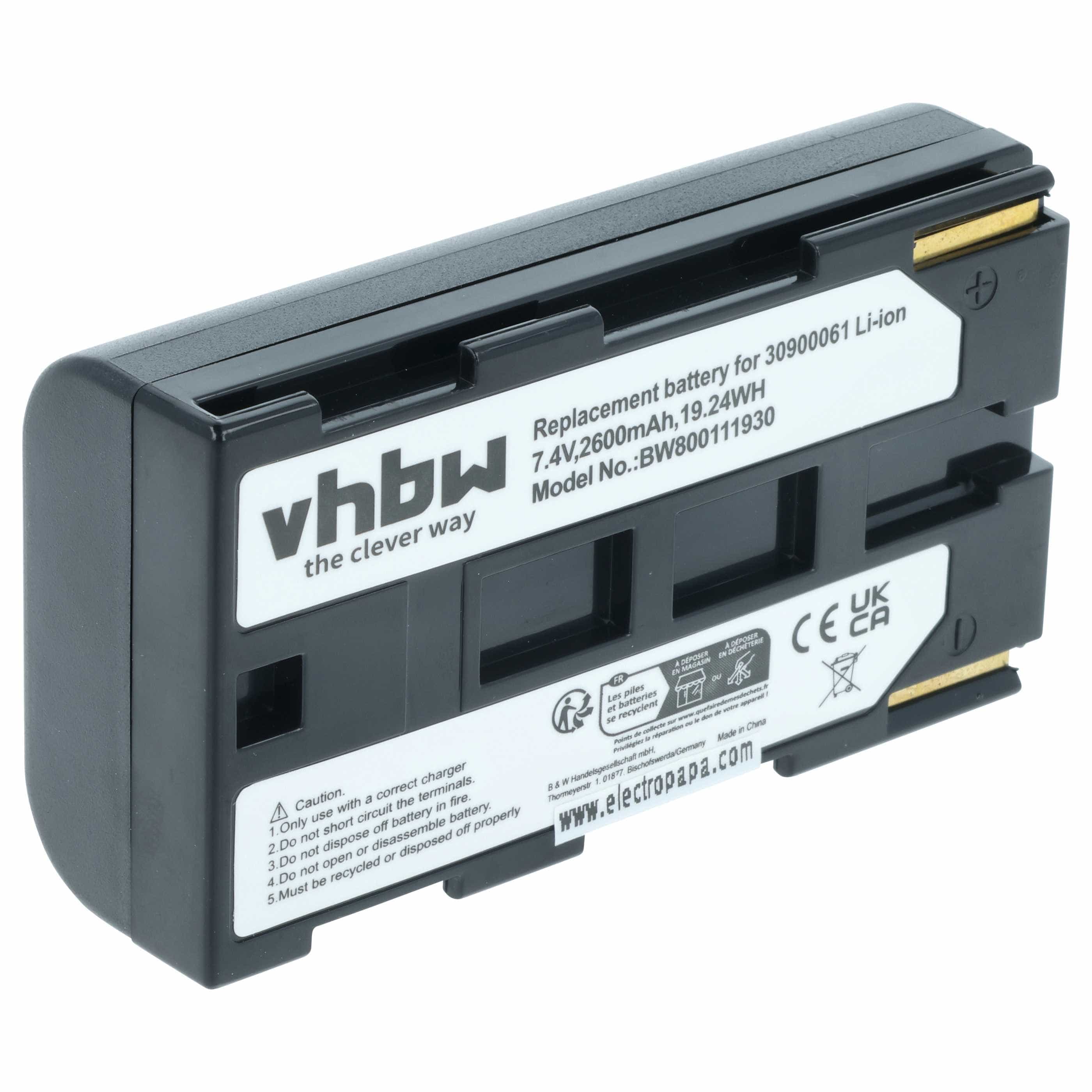 Battery replaces Canon BP-911, BP-914, BP-915, BP-924, BP-945, BP-927, BP-930, BP-941 - 2600mAh, 7.2V, Li-Ion