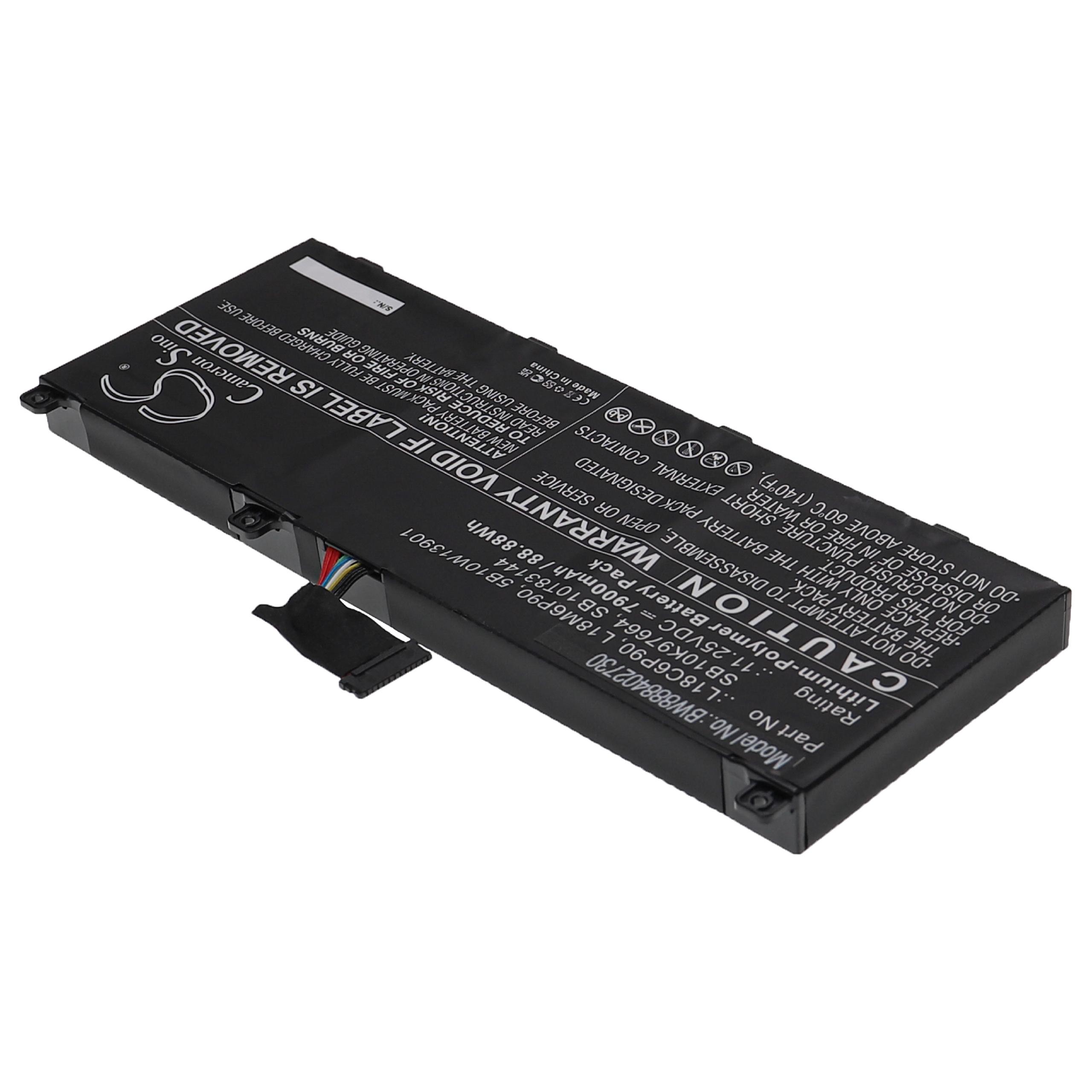 Notebook-Akku als Ersatz für Lenovo L18M6P90, SB10K97664, 5B10W13901, L18C6P90 - 7900mAh 11,25V Li-Polymer