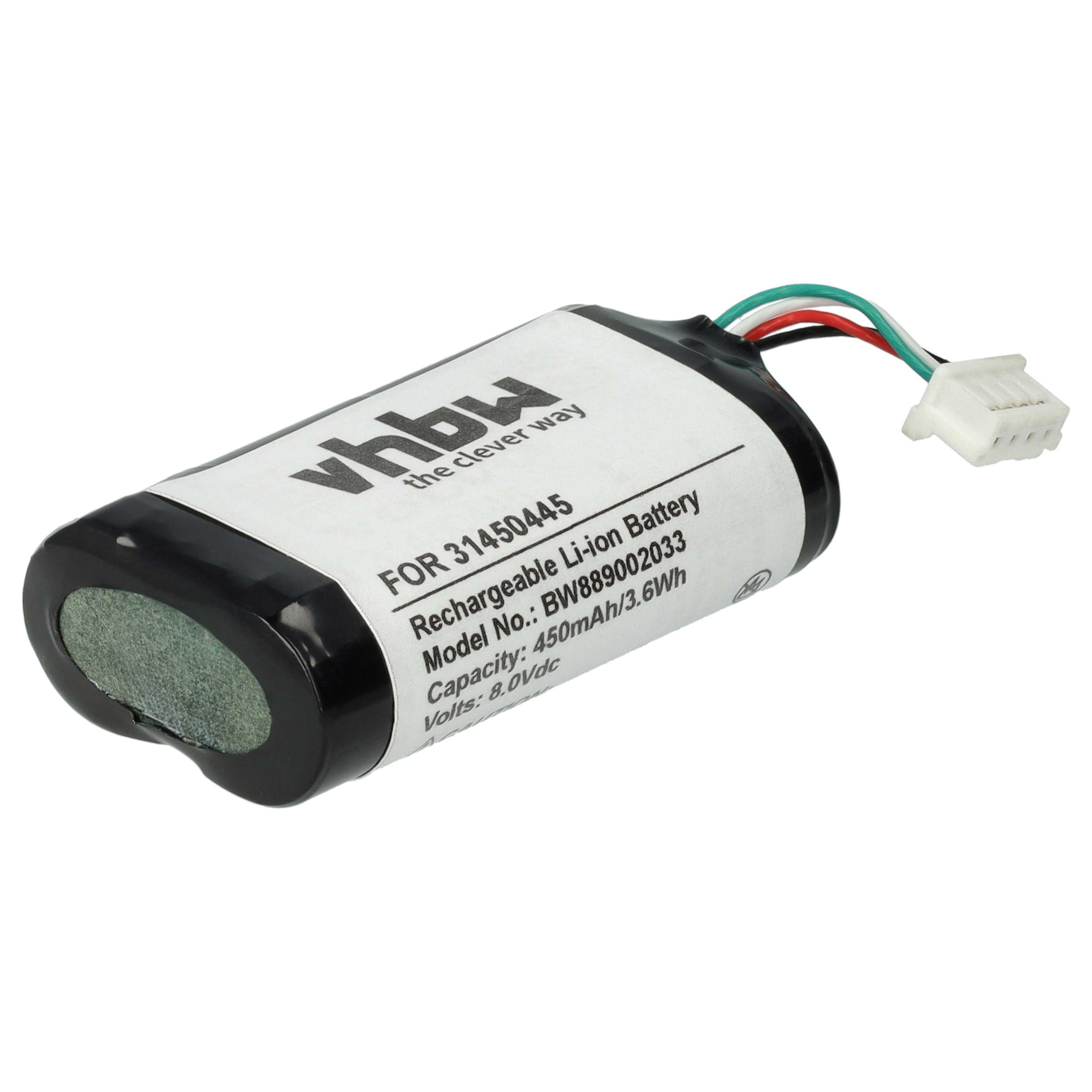 Akumulator do komputera pokładowego zamiennik Volvo 31450445 - 450 mAh 8 V Li-Ion