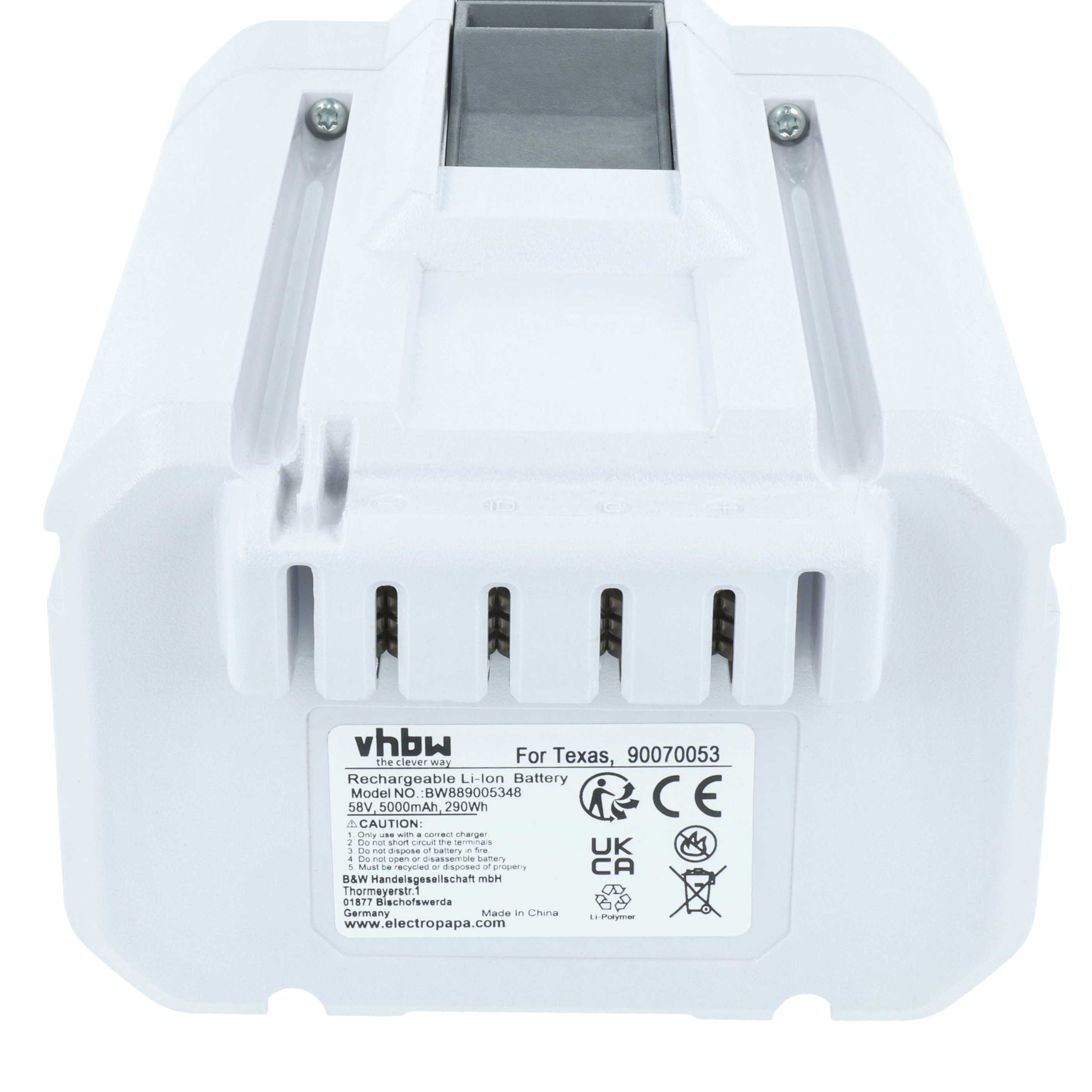 Akku 58V passend für Texas BMZ5800 - 5000mAh Li-Ion