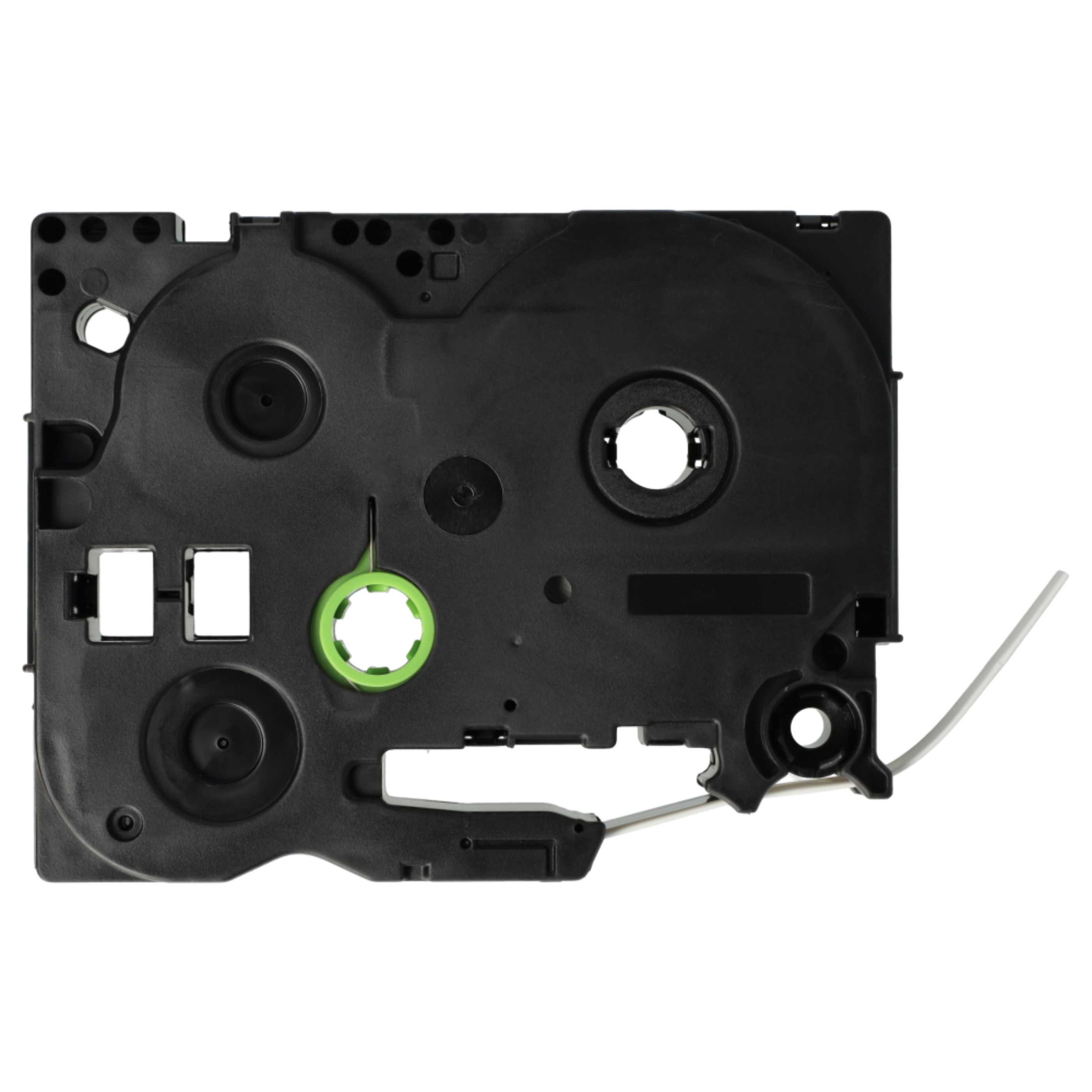 Label Tape as Replacement for Brother AHS-221, HS-221, HS221 - Black to White, Heat Shrink Tape, 8.8 mm