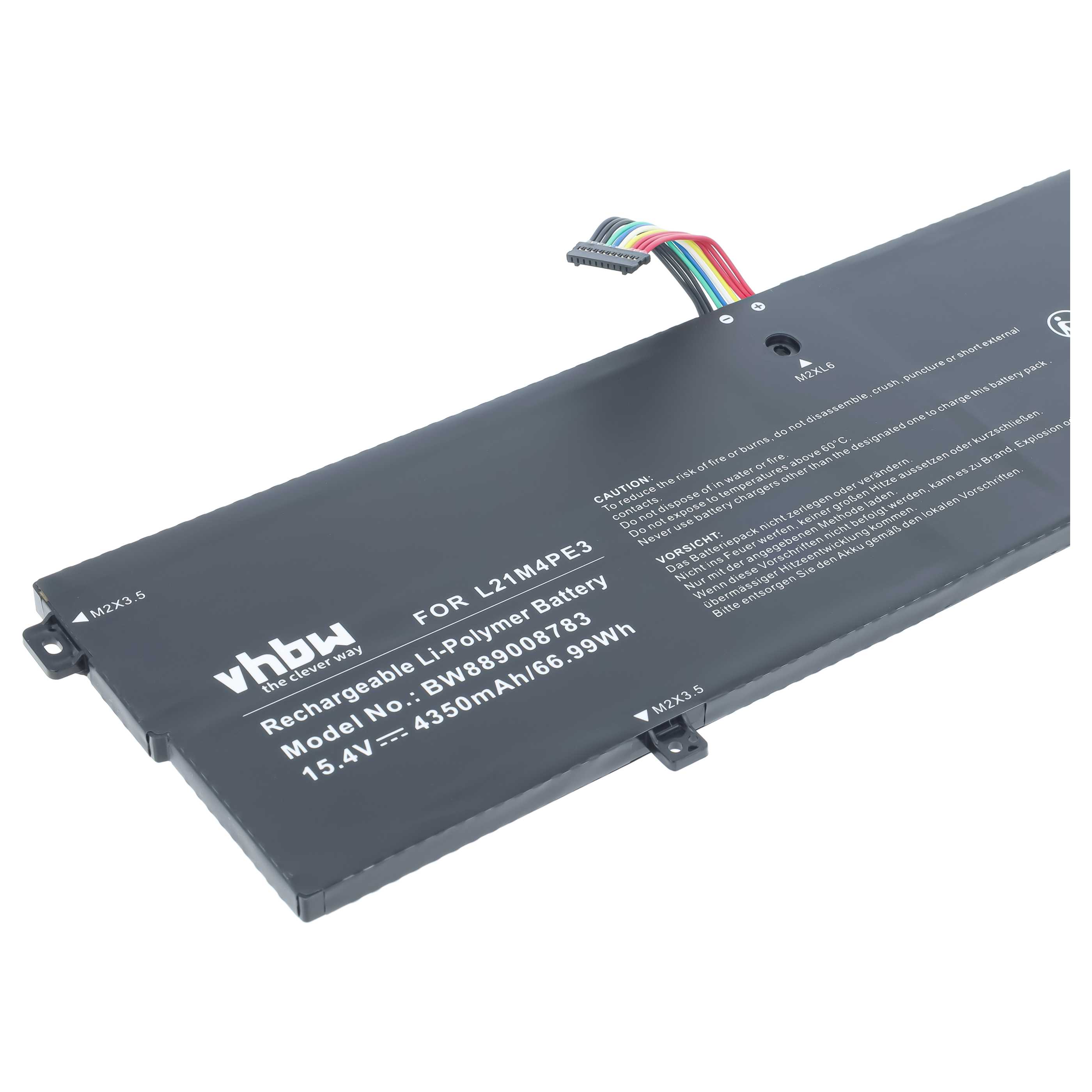 Batteria sostituisce Lenovo L21M4PE3 per notebook - 6900mAh 15,4V Li-Poly