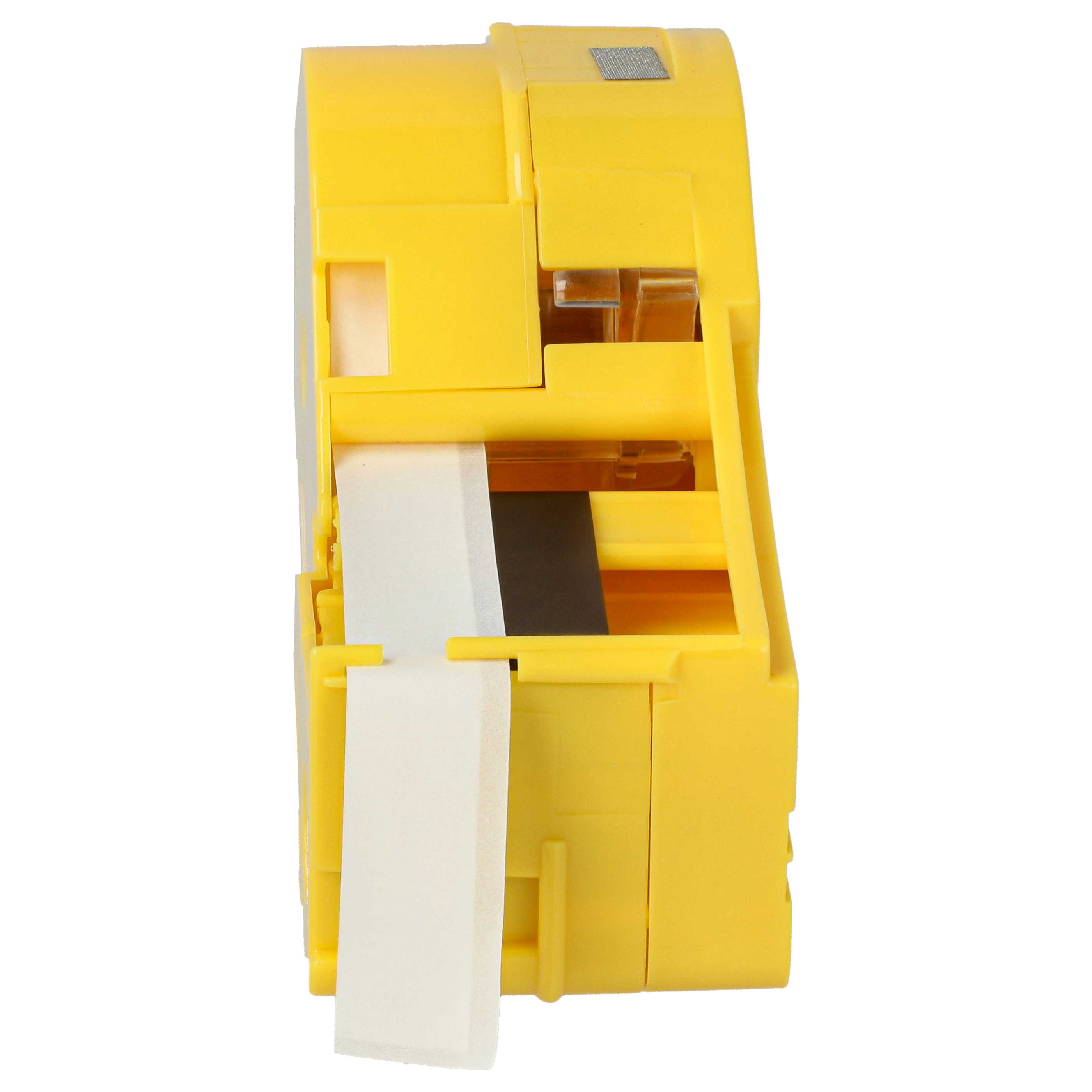 2x Schriftband als Ersatz für Brady M21-375-595-WT 9,35mm Schwarz auf Weiß, Vinyl