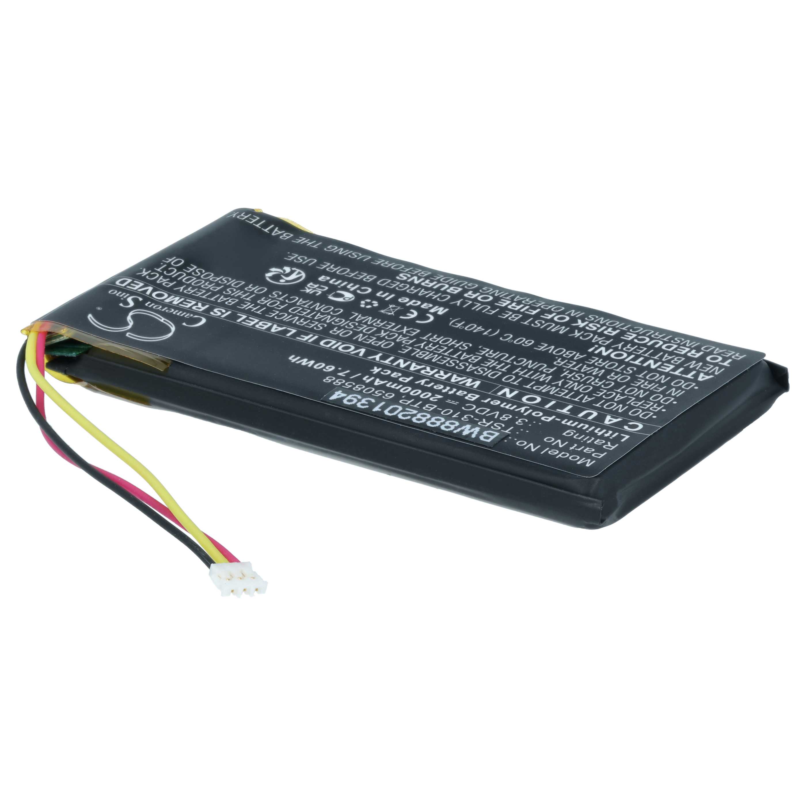 Handheld Computer Battery replaces Crestron 6508588, TSR-310-BTP - 2000mAh, 3.8V