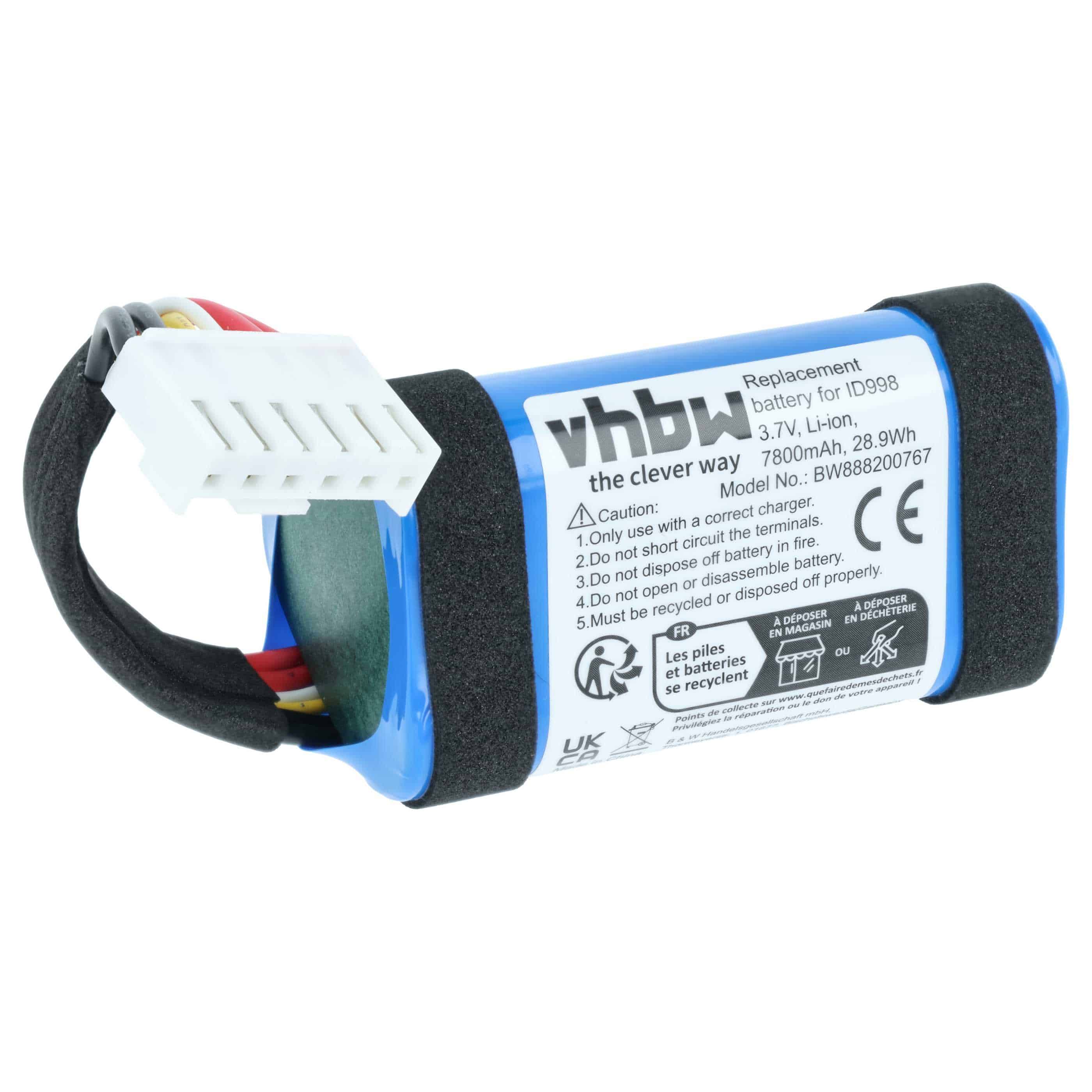 Akumulator do głośnika JBL zamiennik JBL SUN-INTE-118, 1INR19/66-3, ID998, IY1068, IAA011NA - Li-Ion 7800mAh