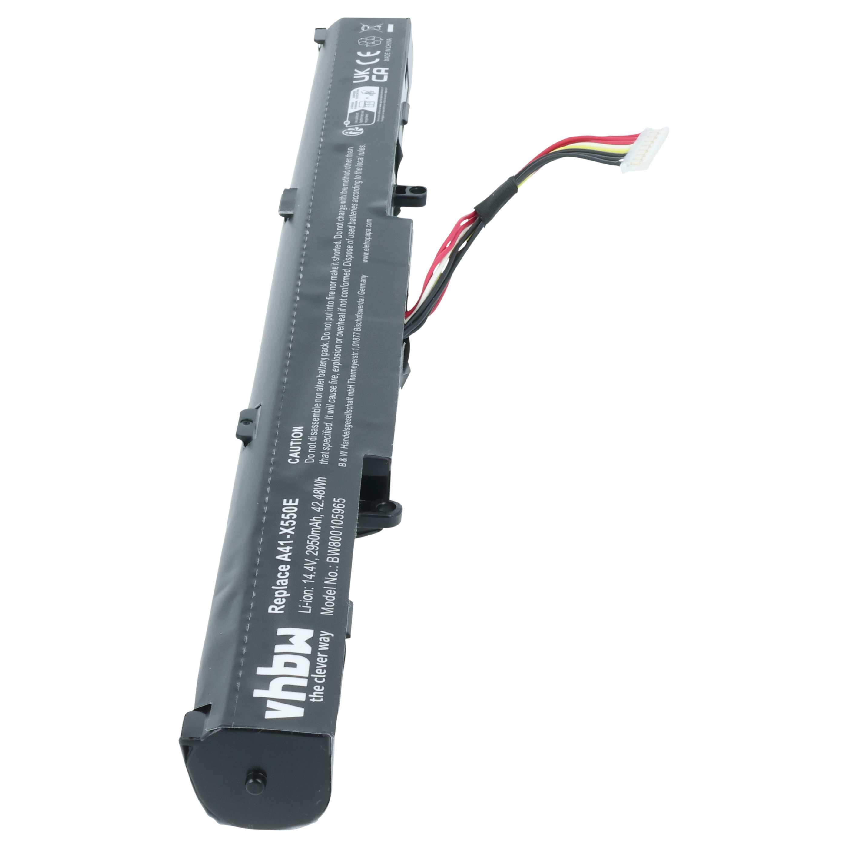 Batteria sostituisce Asus 0B110-00220000, 0B110-00220100 per notebook - 2950mAh 14,8V Li-Ion nero