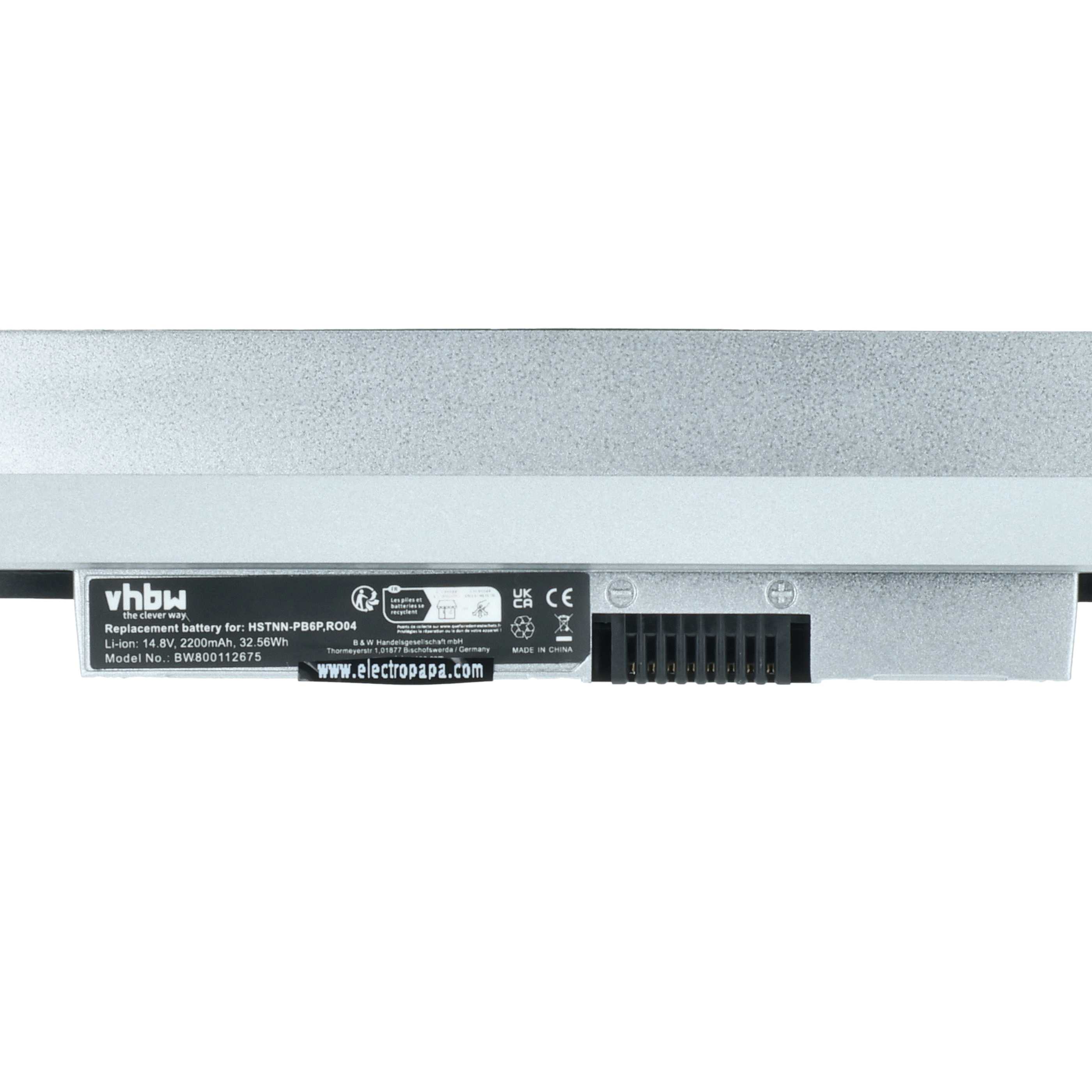 Akumulator do laptopa zamiennik HP HSTNN-PB6P, 811347-001, HSTNN-LB7A - 2200 mAh 14,8 V Li-Ion, czarny