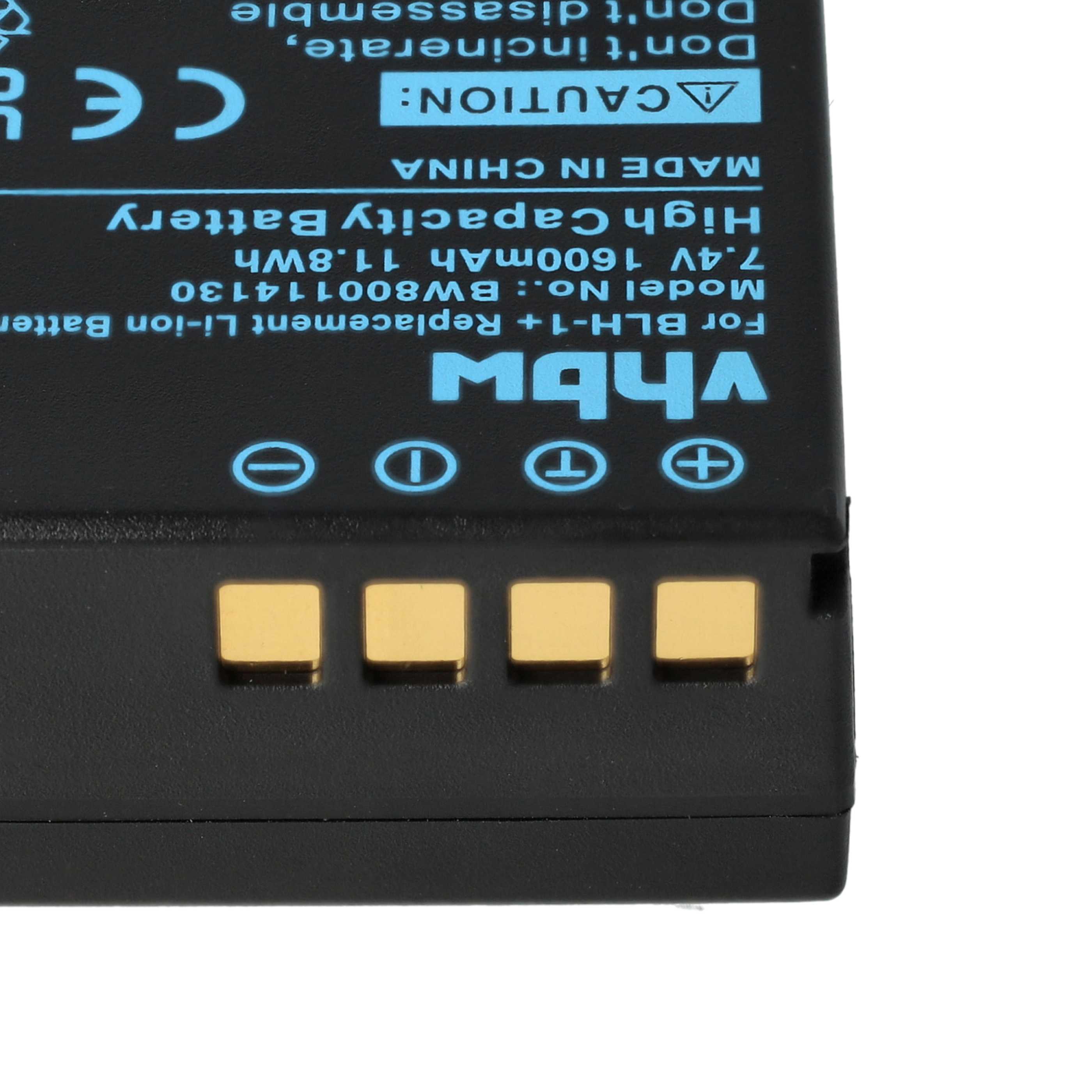 2x Battery replaces Olympus BLH-1 - 1600mAh, 7.4V, Li-Ion