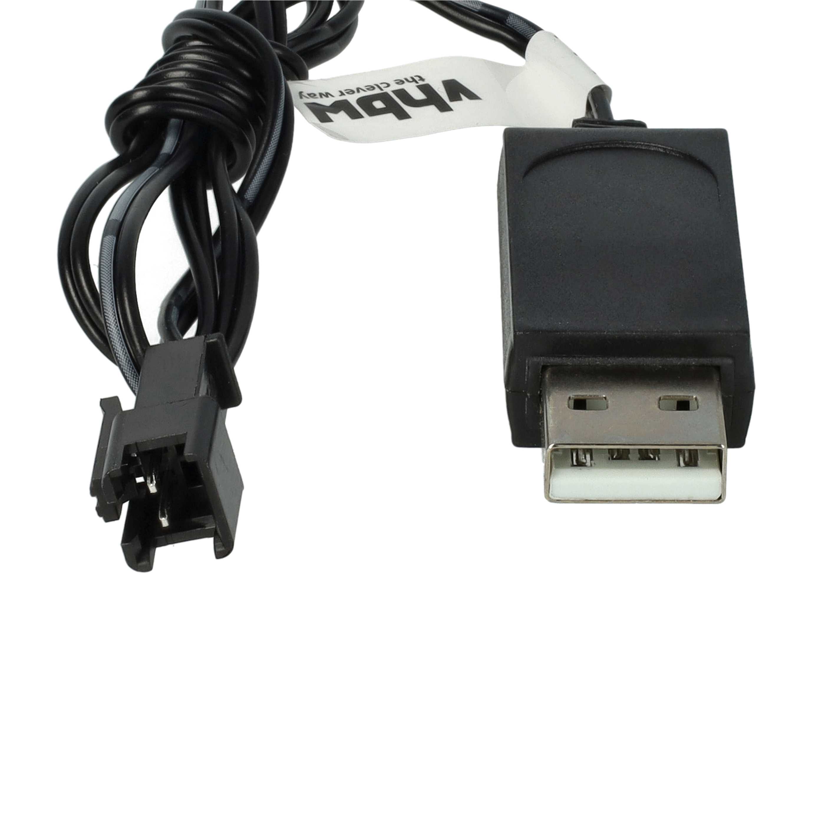USB Charging Cable suitable for RC Batteries with SM-2P Connector, RC Model Making Battery Packs - 60 cm 4.8 V