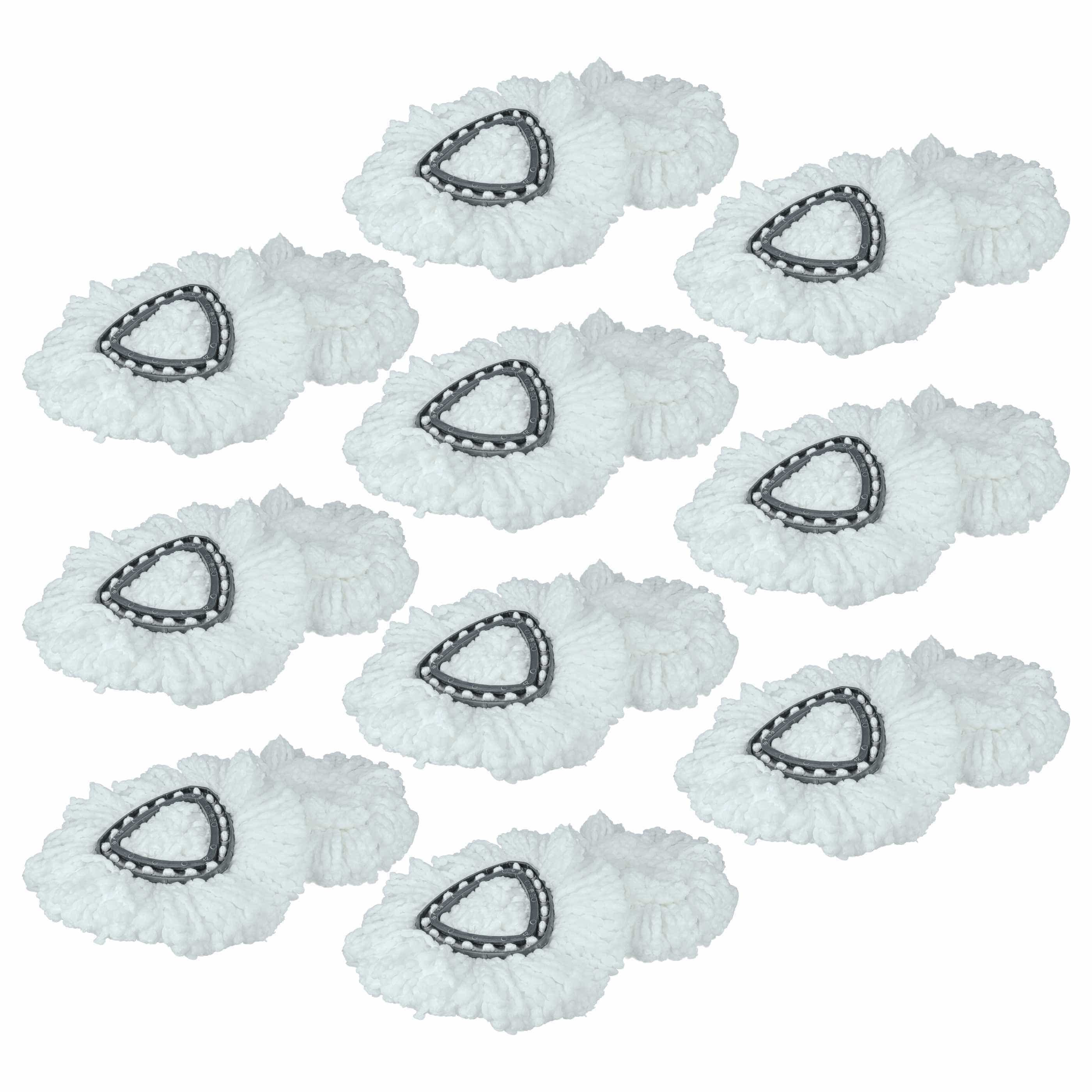 20x Mop Head replaces Vileda 152623 for Vileda Mop - microfibre, black, white