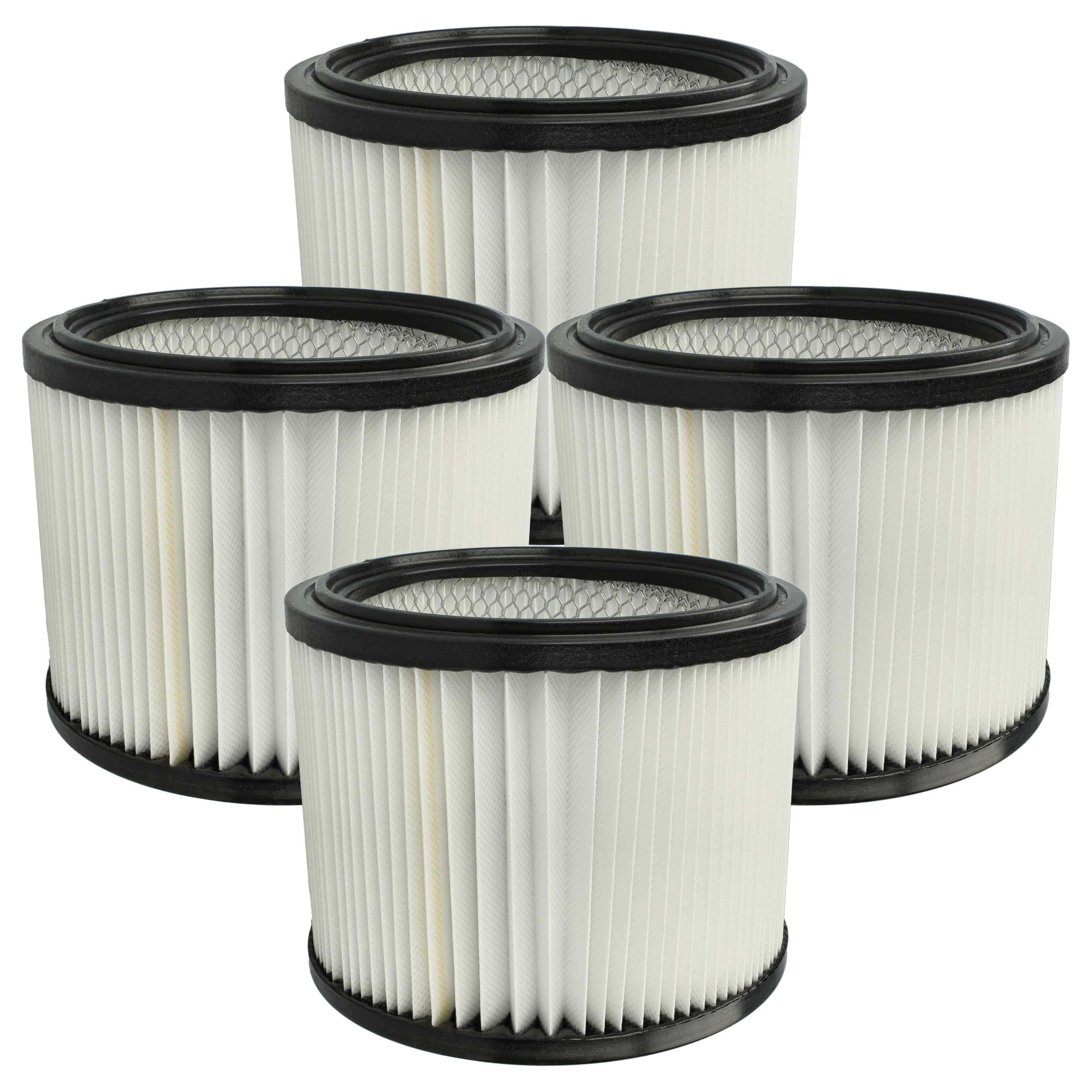 4x Filtercartridge filter replaces Starmix FPP 5000 HEPA WS, 460475 for Starmix Vacuum Cleaner, black / white