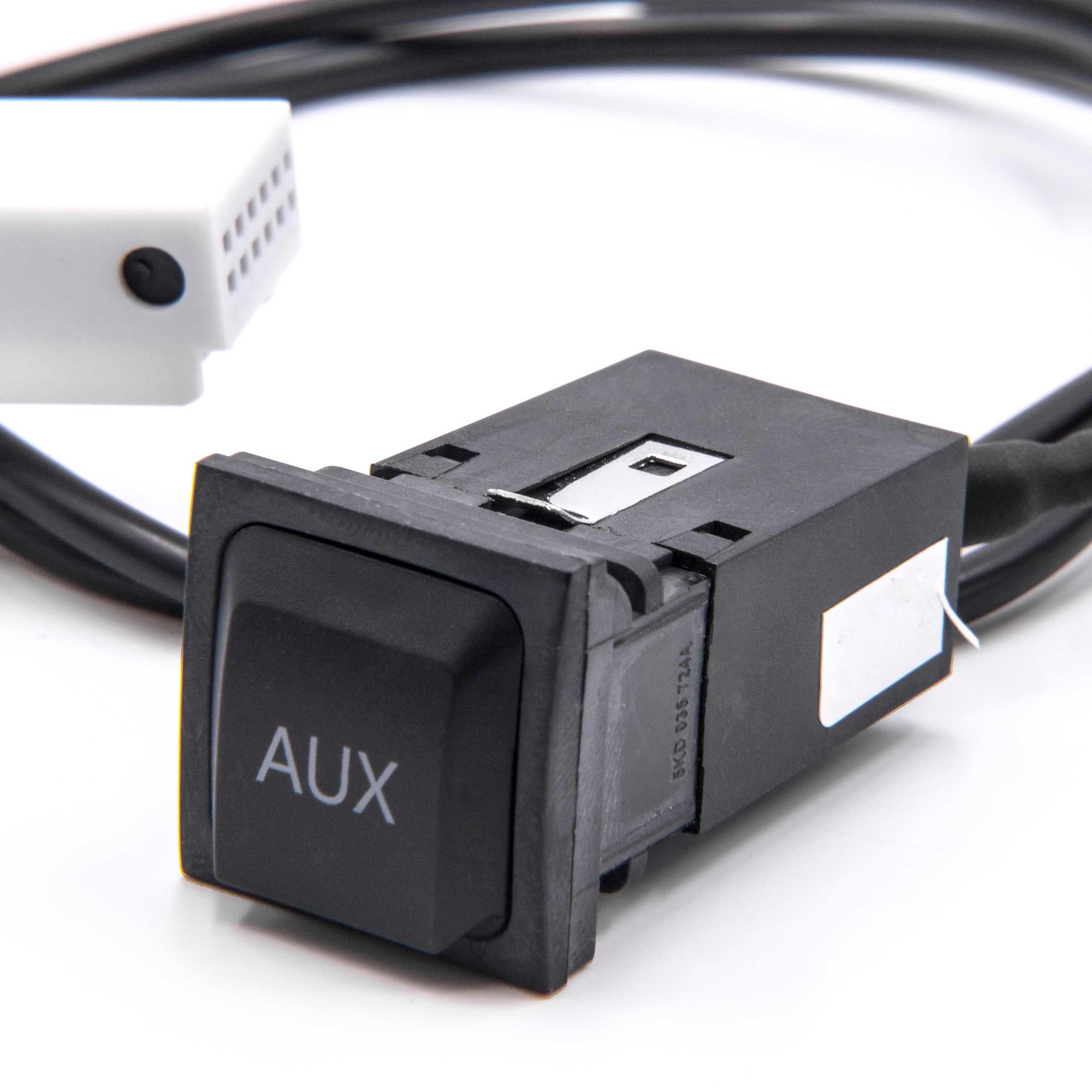 AUX Audio Adapter Cable for VW, Audi / Seat / Skoda / VW RNS310 Car Radio etc. - 120 cm