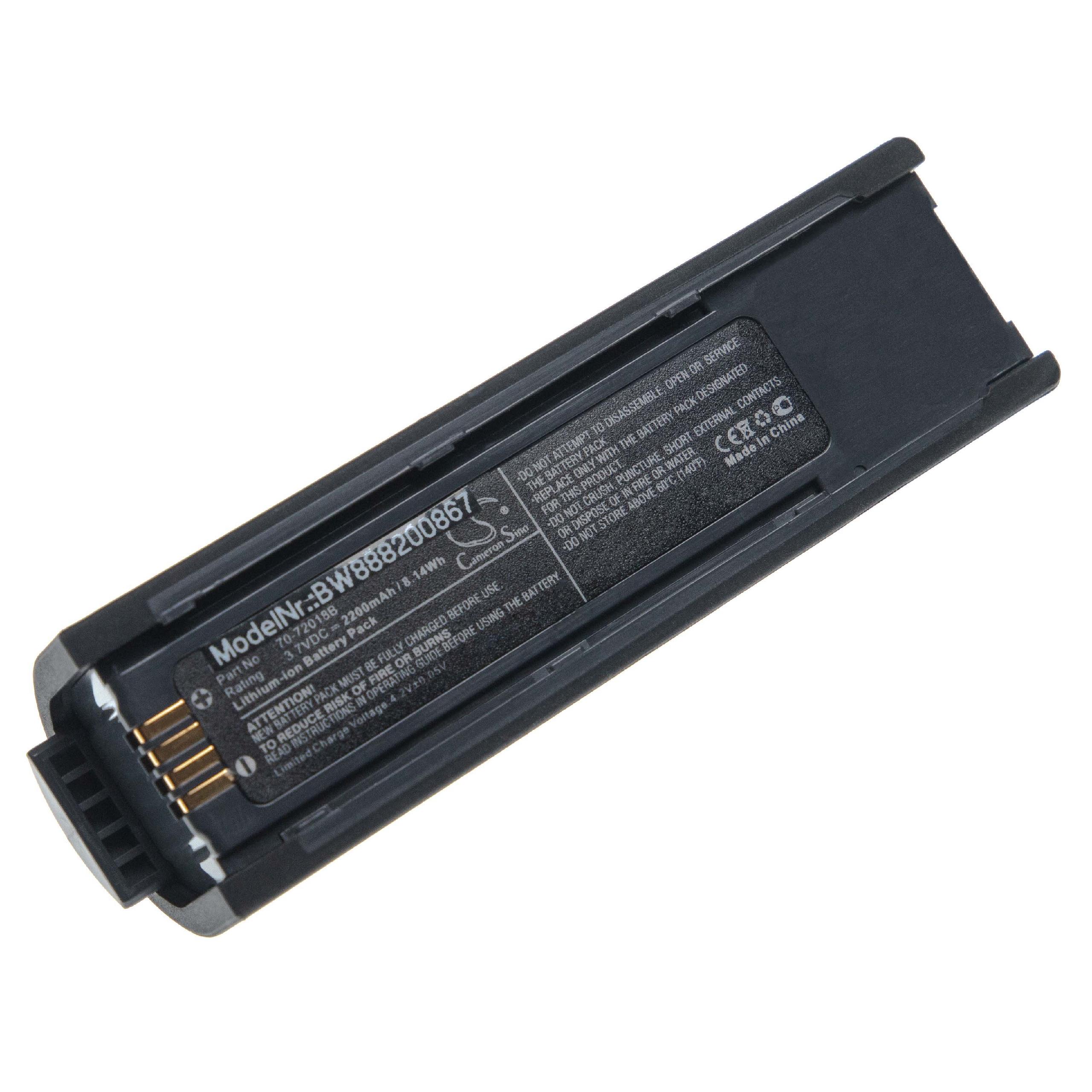 Batterie remplace Metrologic 46-00358, 70-72018B, 70-72018 pour scanner de code-barre - 2200mAh 3,7V Li-ion