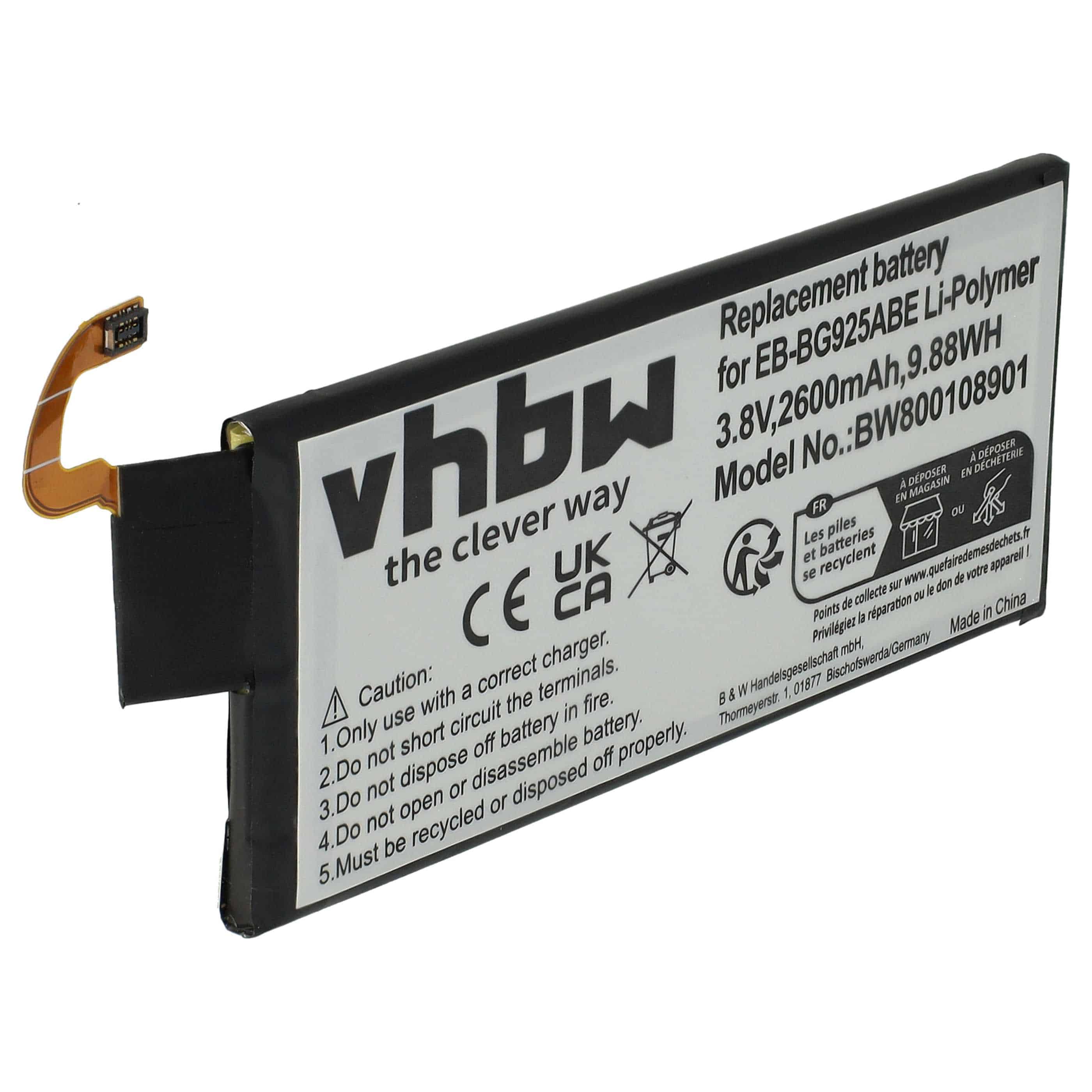 Akumulator do telefonu smartfona zamiennik Samsung EB-BG925ABE - 2600 mAh 3,8 V LiPo