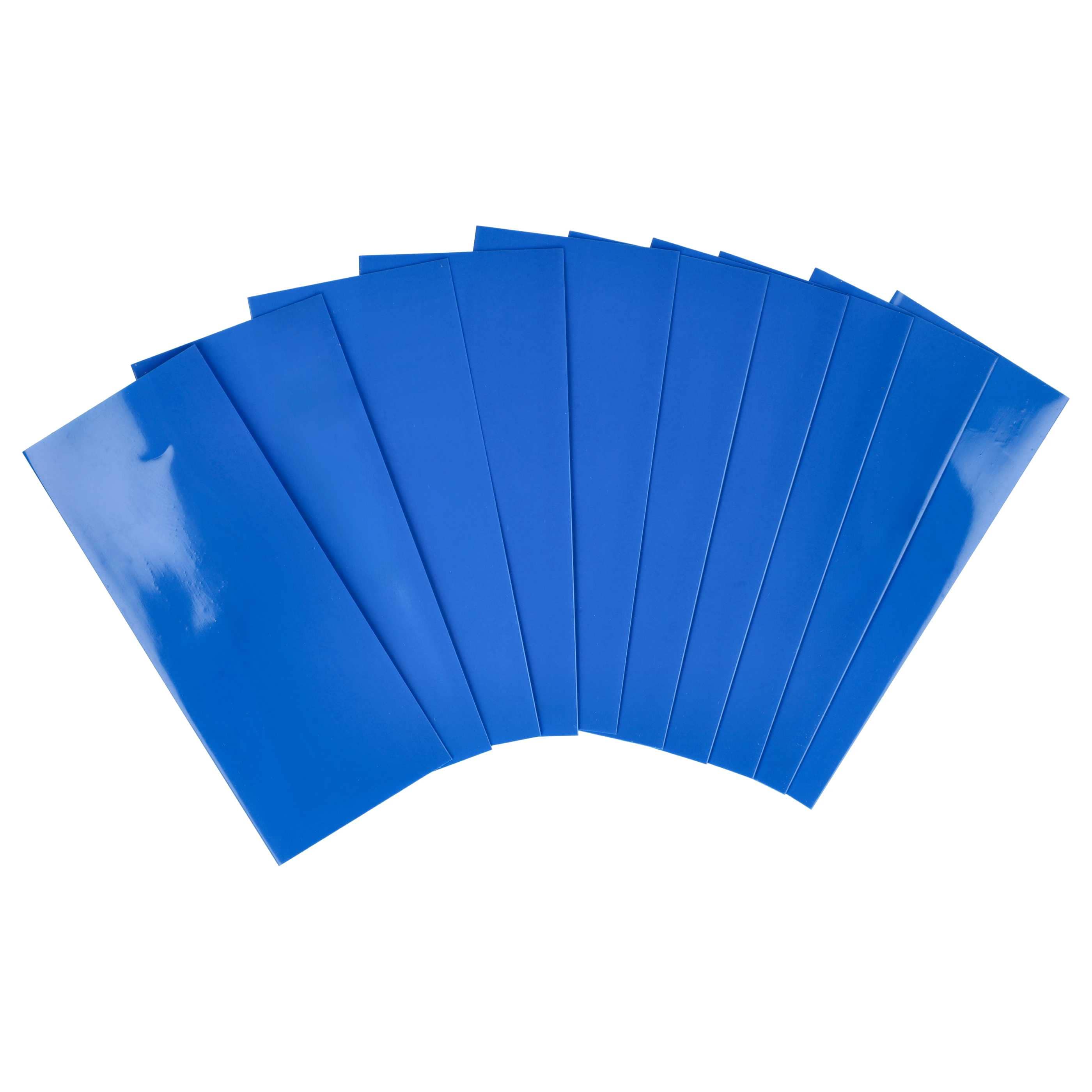 10x tubo termorretráctil compatible con celdas de batería 18650 - Láminas retráctiles azul