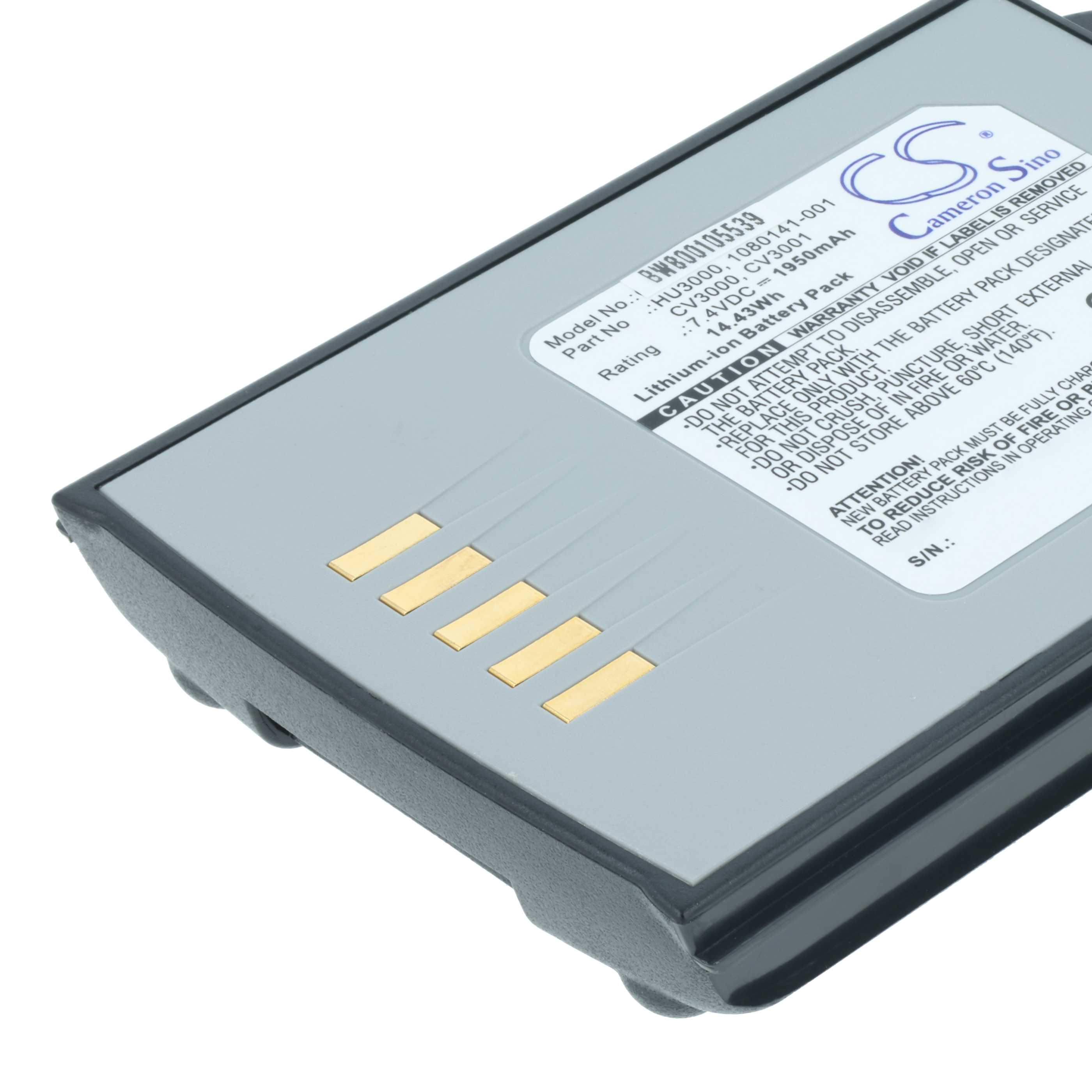 5x Batteries remplace Psion Teklogix 1030070 pour scanner de code-barre Psion Teklogix - 1950mAh 7,4V