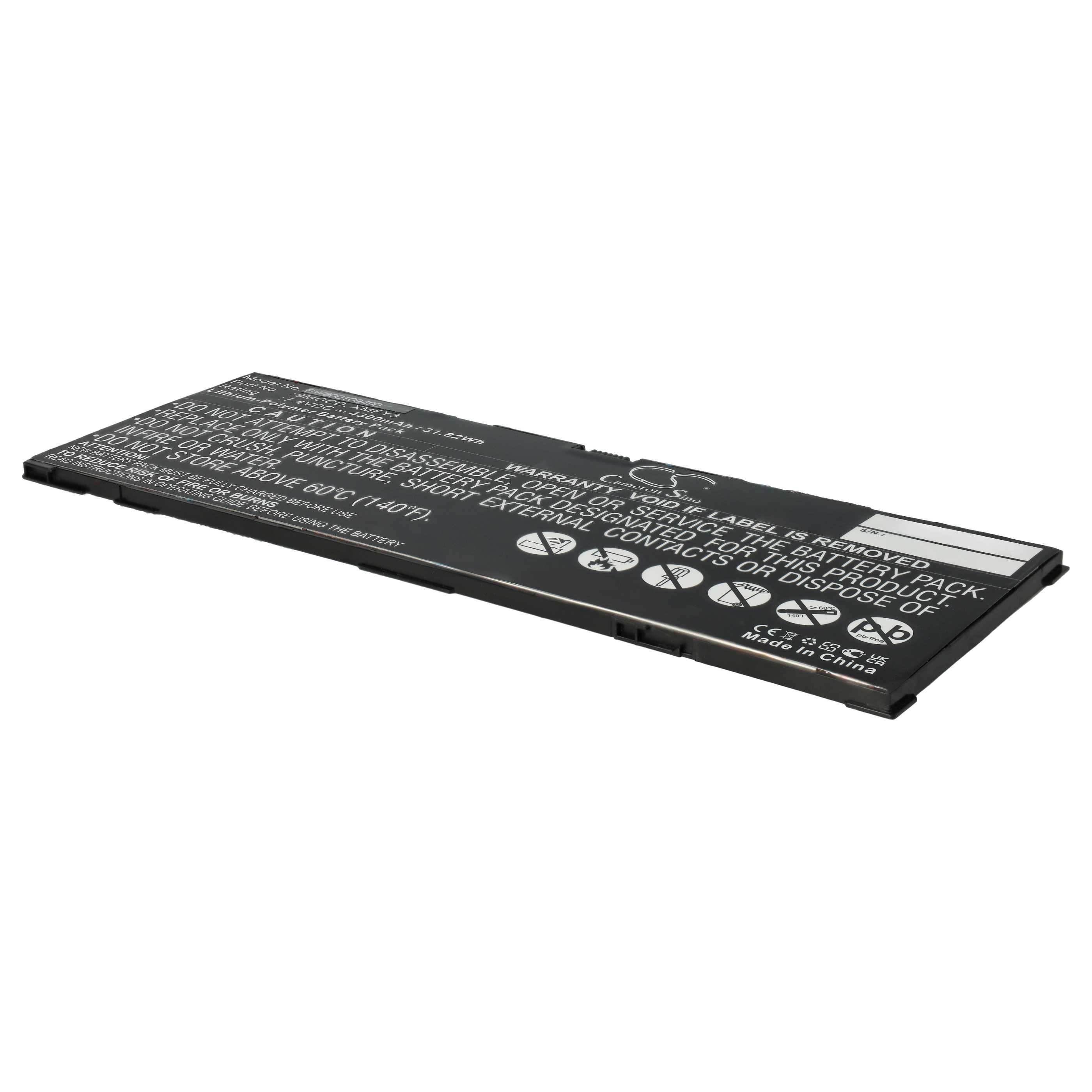 Akumulator do laptopa zamiennik Dell 312-1453, 0xmfy3, 0T8NH4, T8NH4, 9MGCD, VYP88 - 4300 mAh 7,4 V LiPo